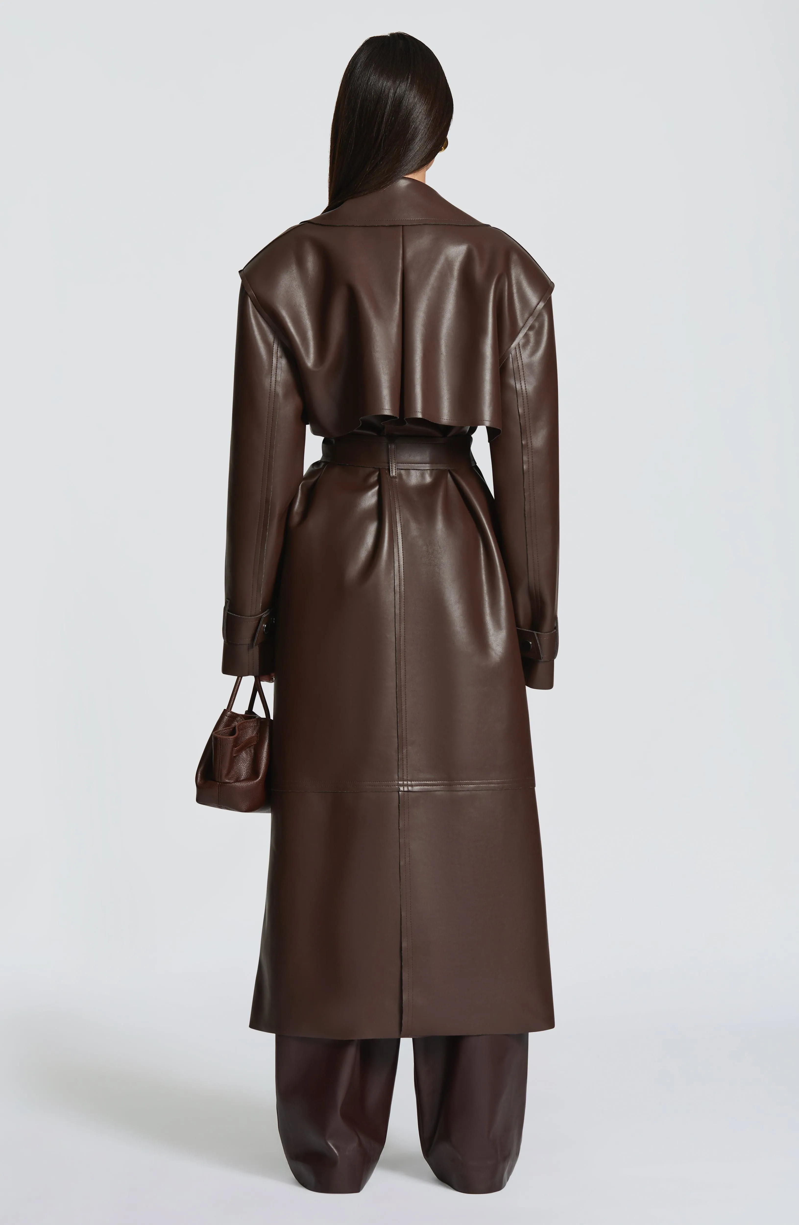 Bridget Trench Coat - Plum Brown sold by Babyboo Fashion product image thumbnail 4