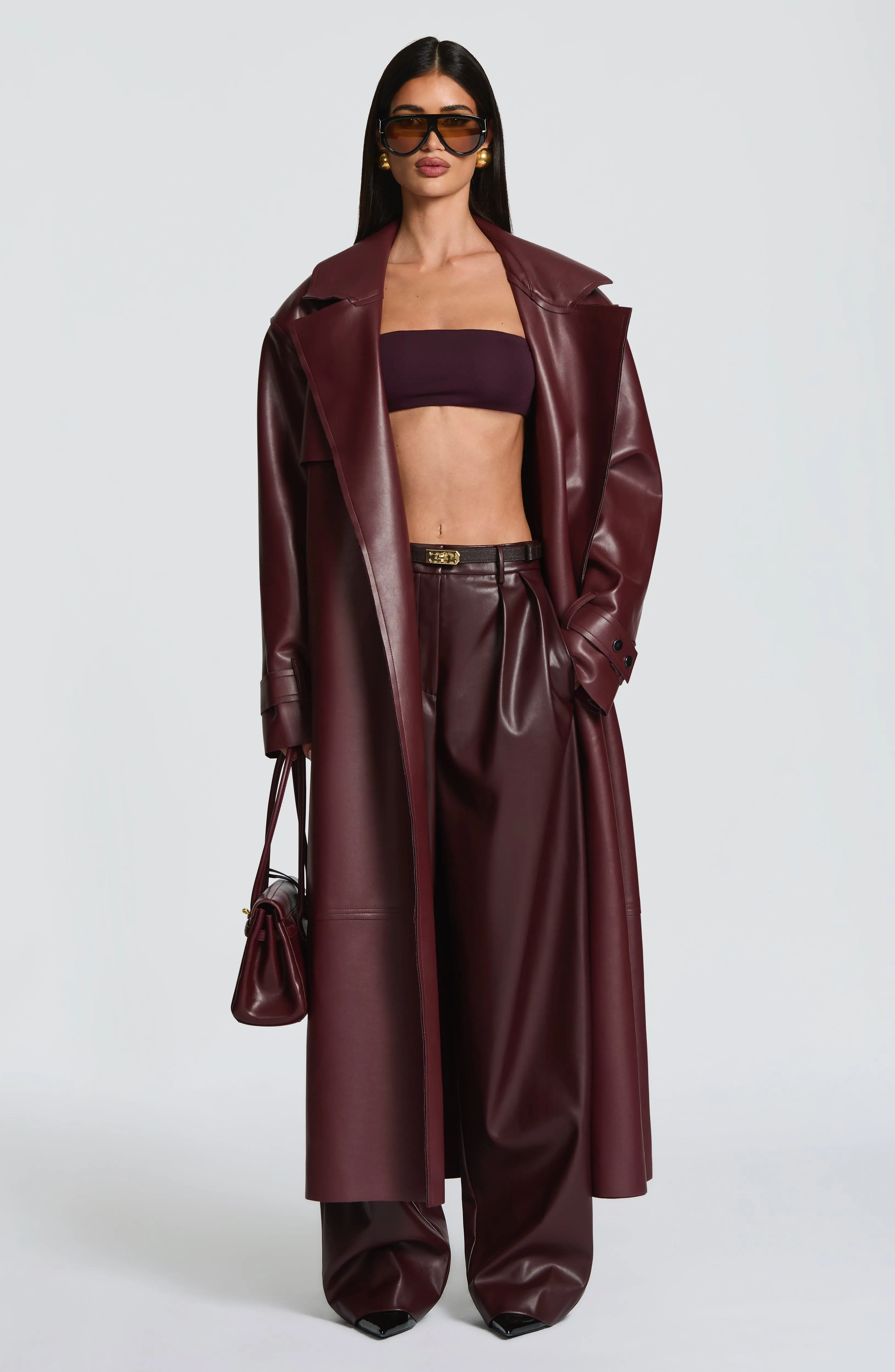 Bridget Trench Coat - Plum sold by Babyboo Fashion product image thumbnail 2