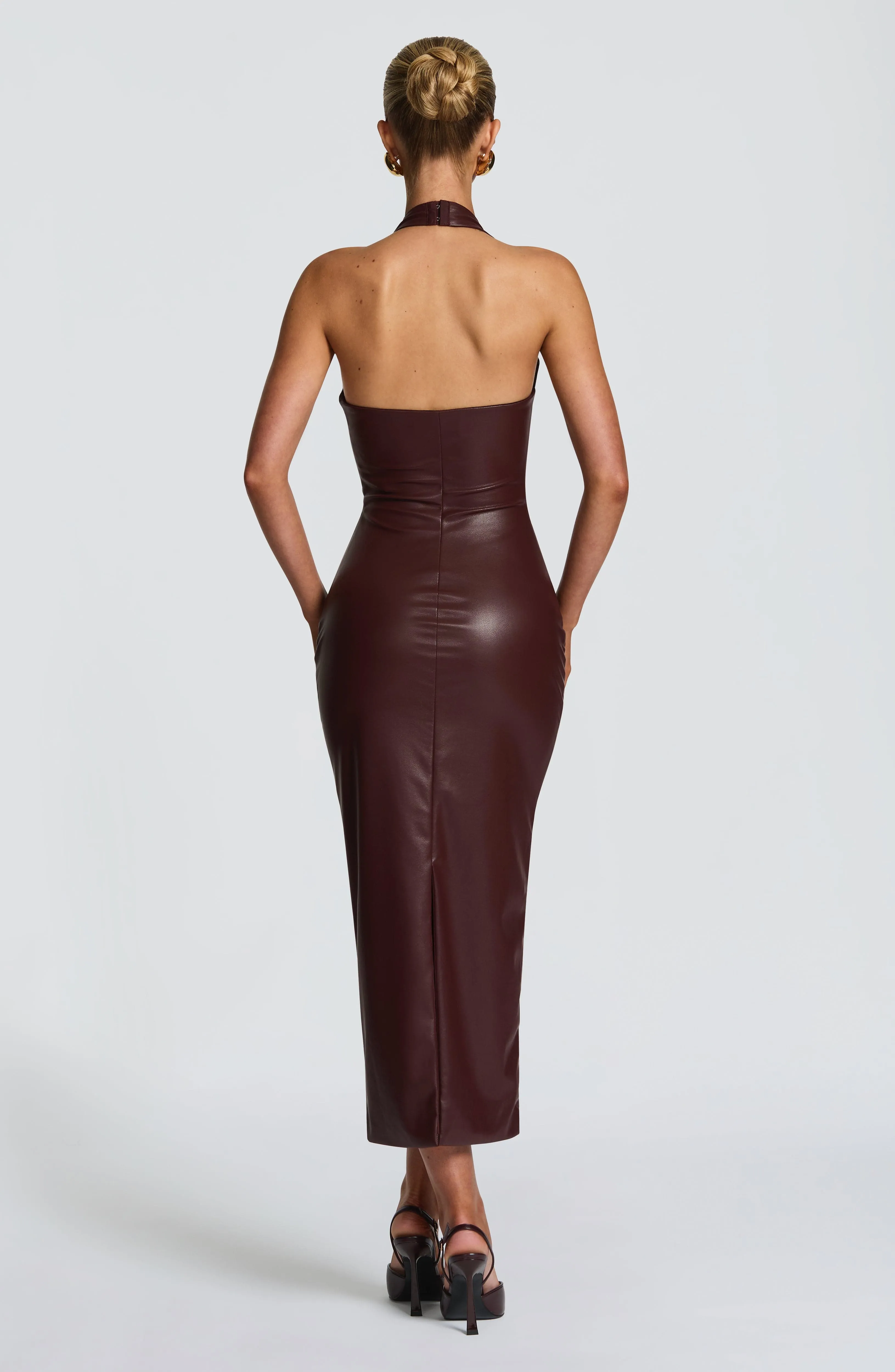 Ainsley Midi Dress - Burgundy sold by Babyboo Fashion product image thumbnail 3