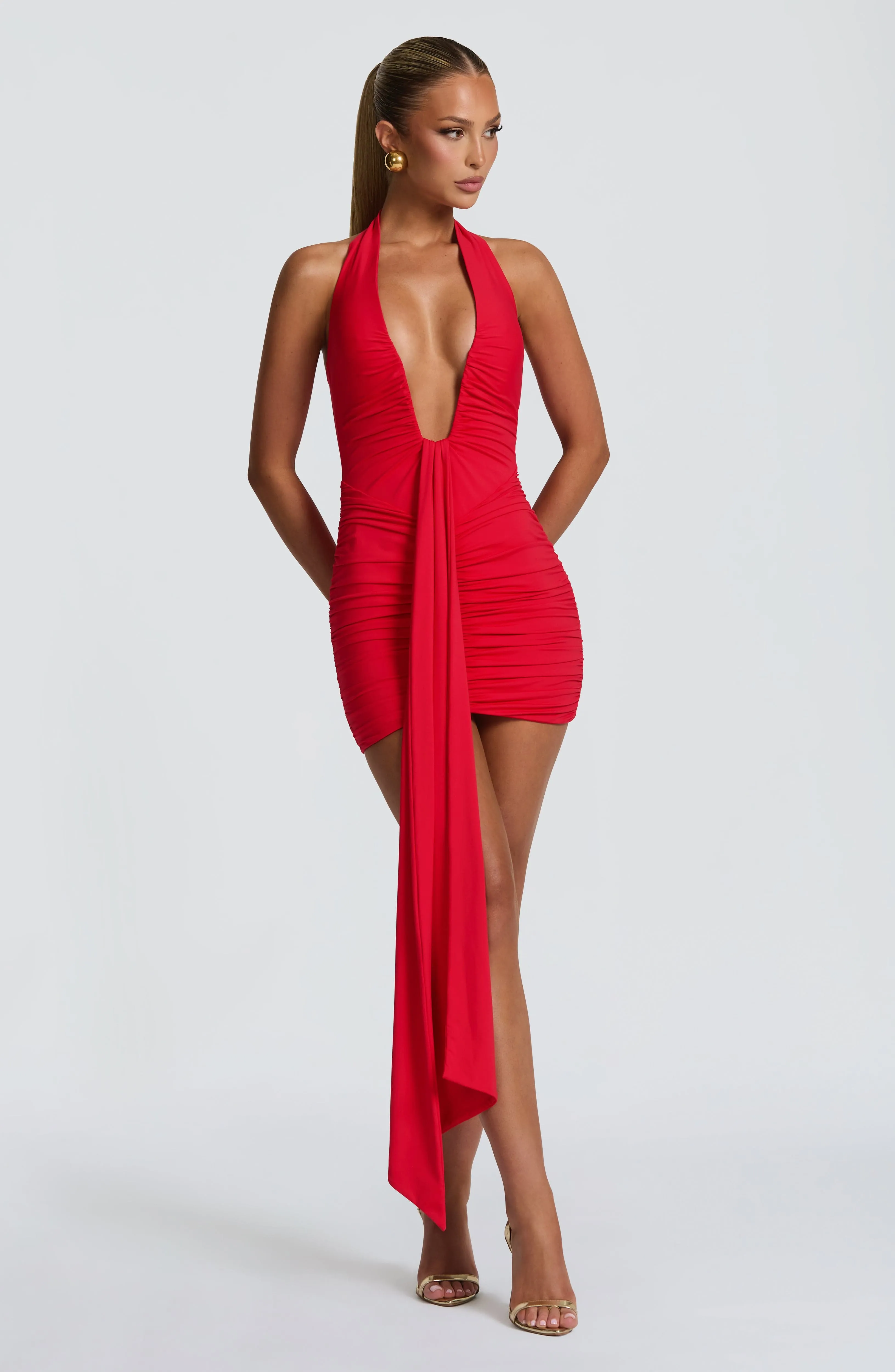 Rosetta Mini Dress - Red sold by Babyboo Fashion