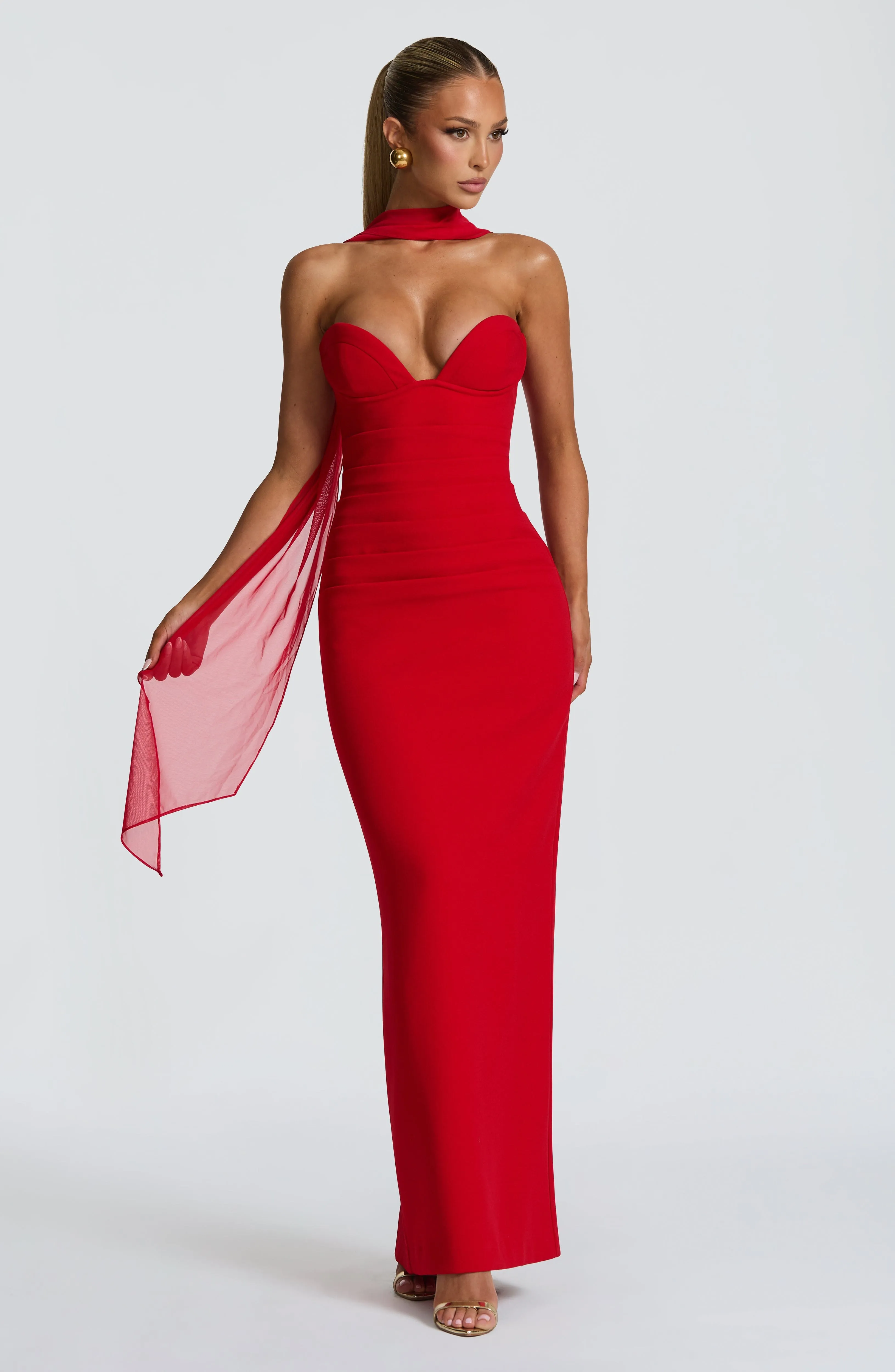 Lindsey Maxi Dress - Red sold by Babyboo Fashion
