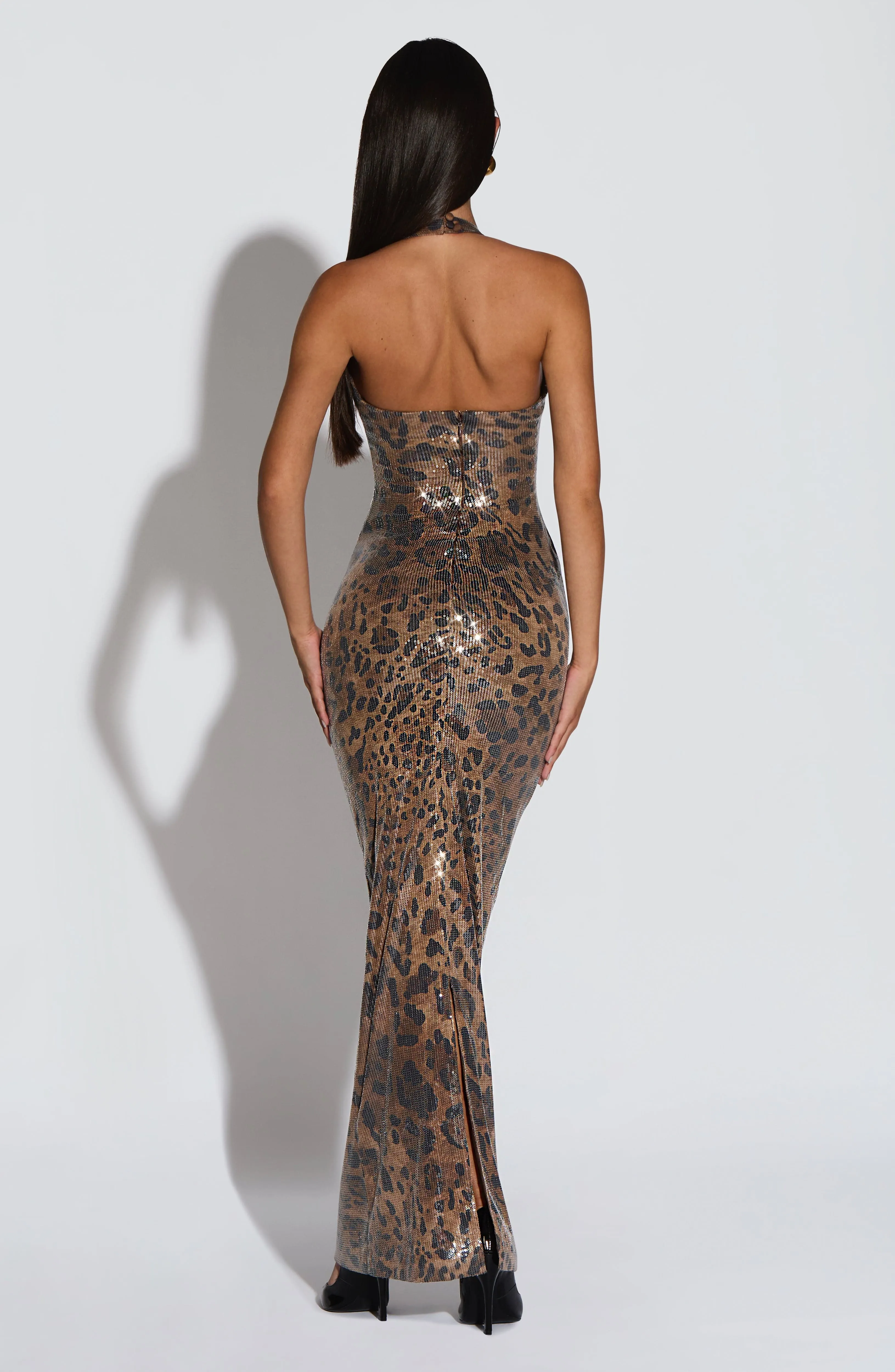 Morena Maxi Dress - Sequin Leopard Print sold by Babyboo Fashion product image thumbnail 4
