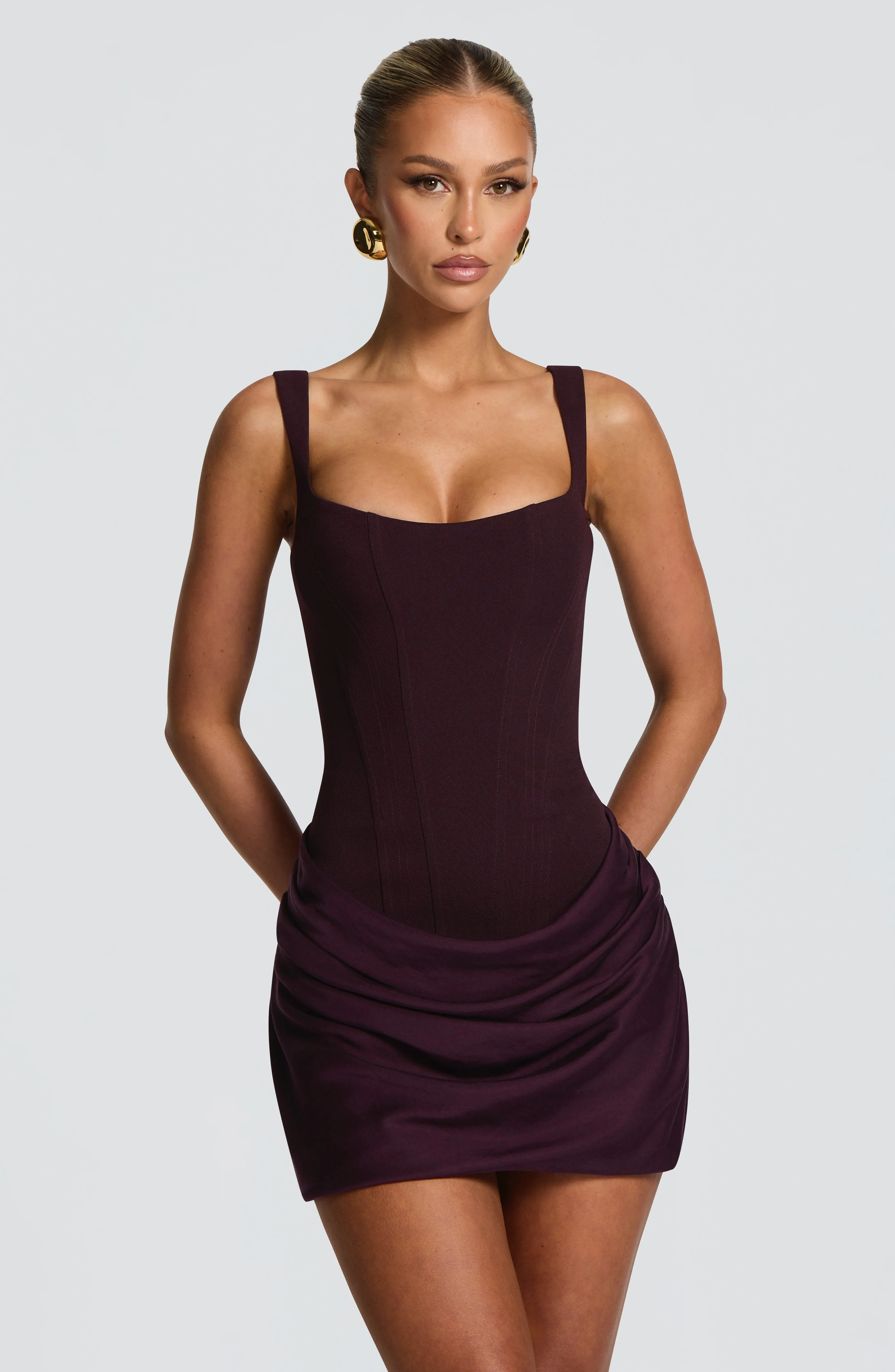 Cornelia Mini Dress - Plum sold by Babyboo Fashion product image thumbnail 3