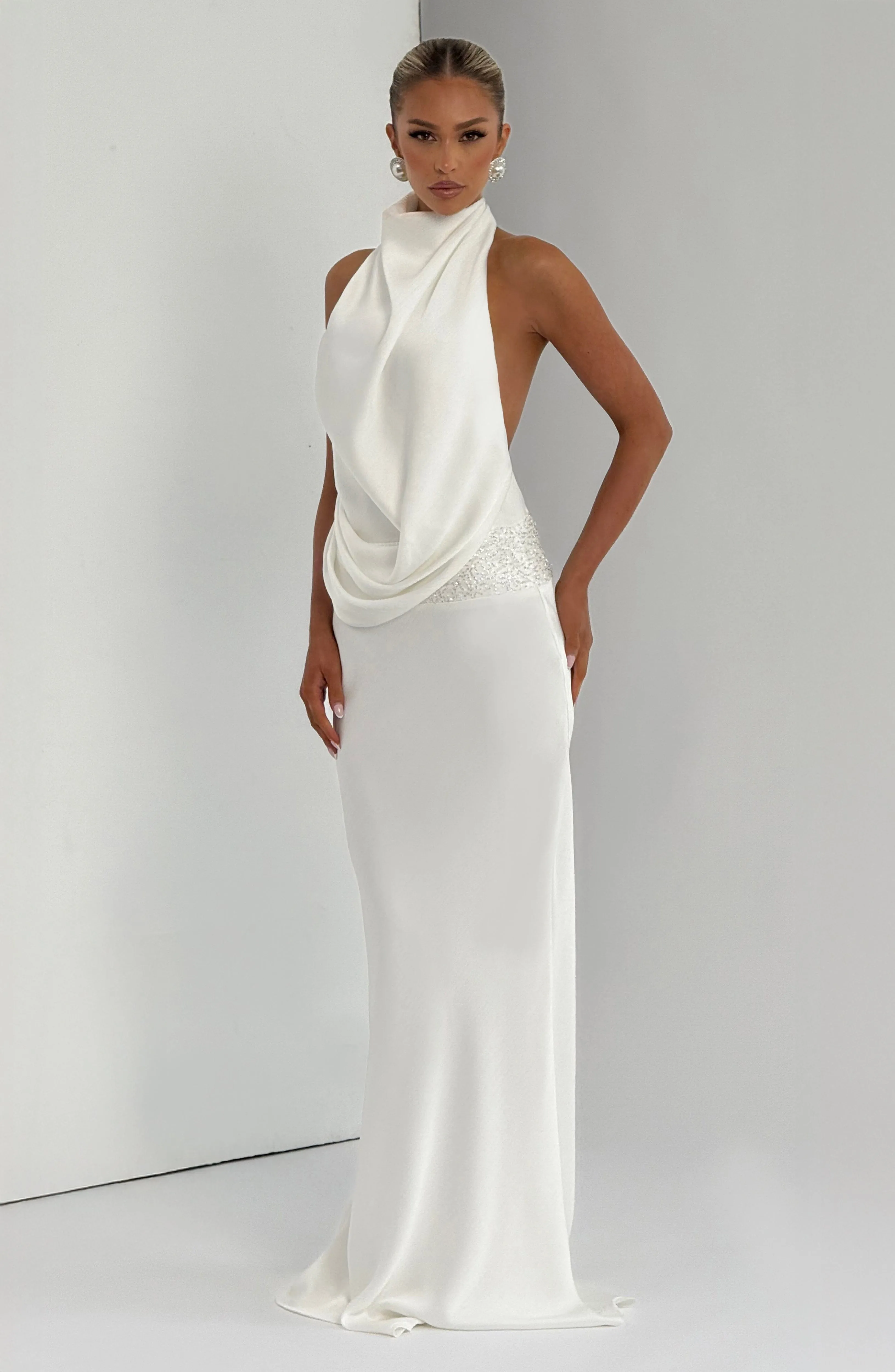 Armelle Maxi Dress - Ivory sold by Babyboo Fashion product image thumbnail 3