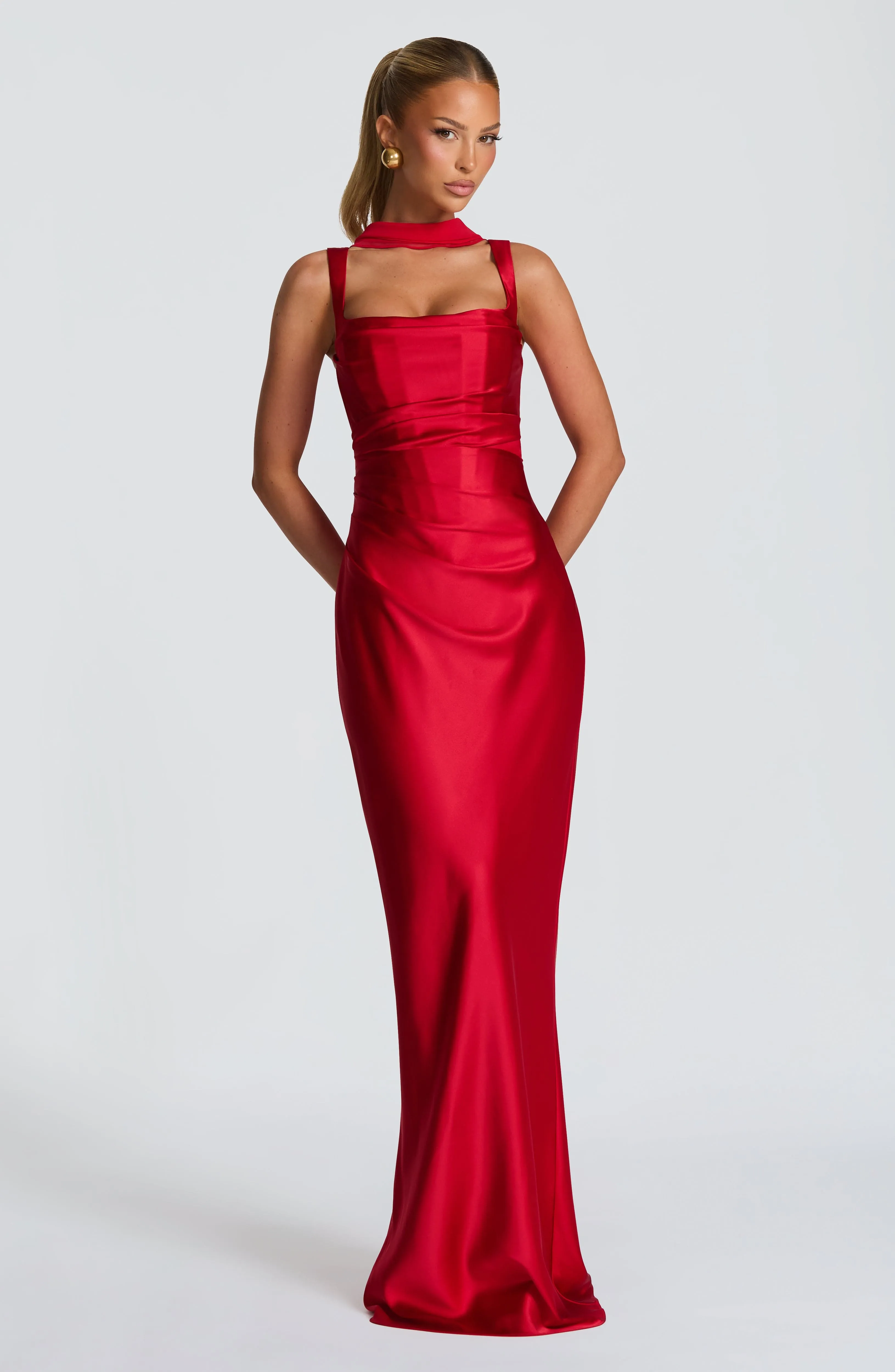 Calanthe Maxi Dress - Red sold by Babyboo Fashion product image thumbnail 5