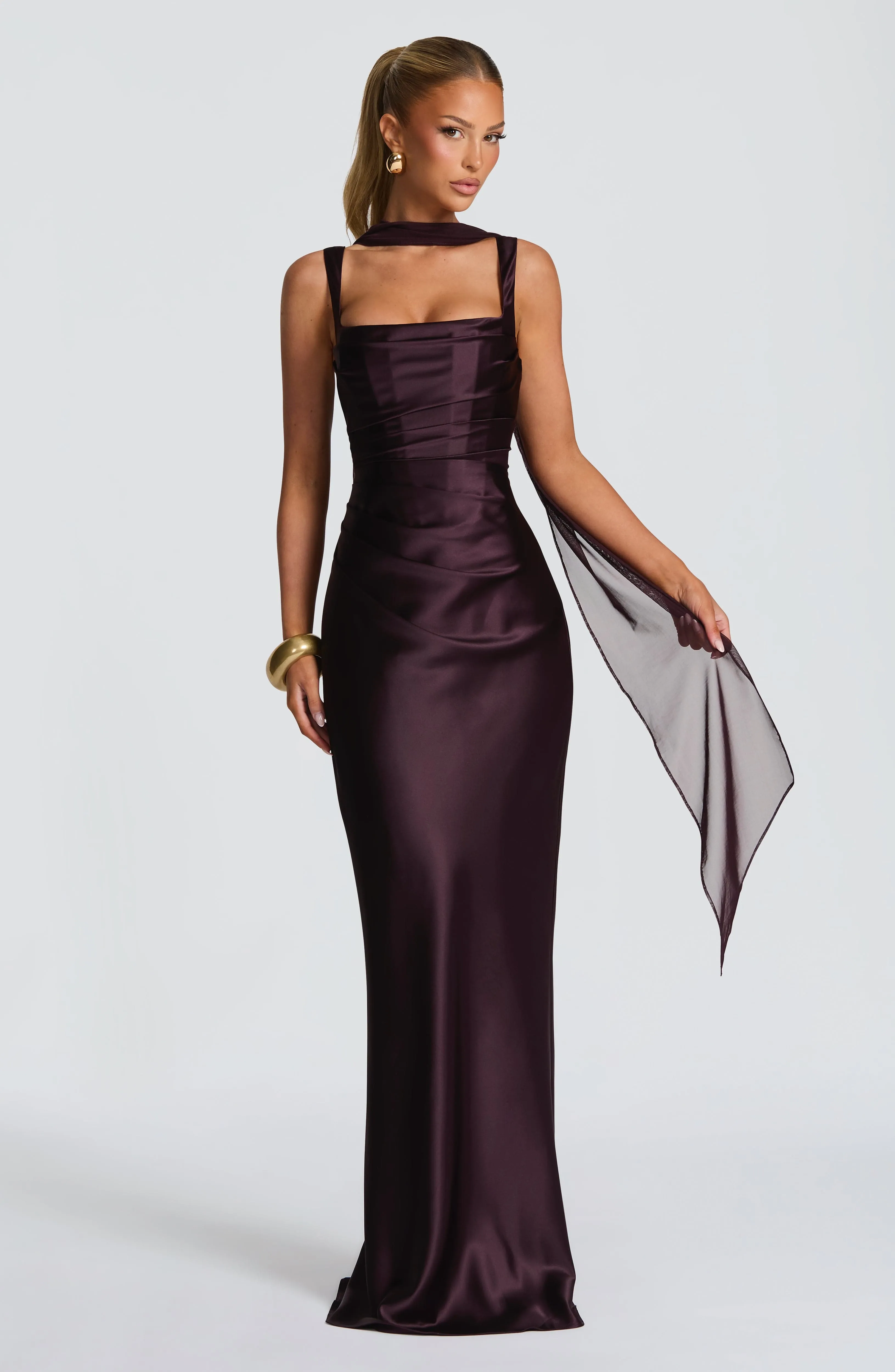 Calanthe Maxi Dress - Plum sold by Babyboo Fashion