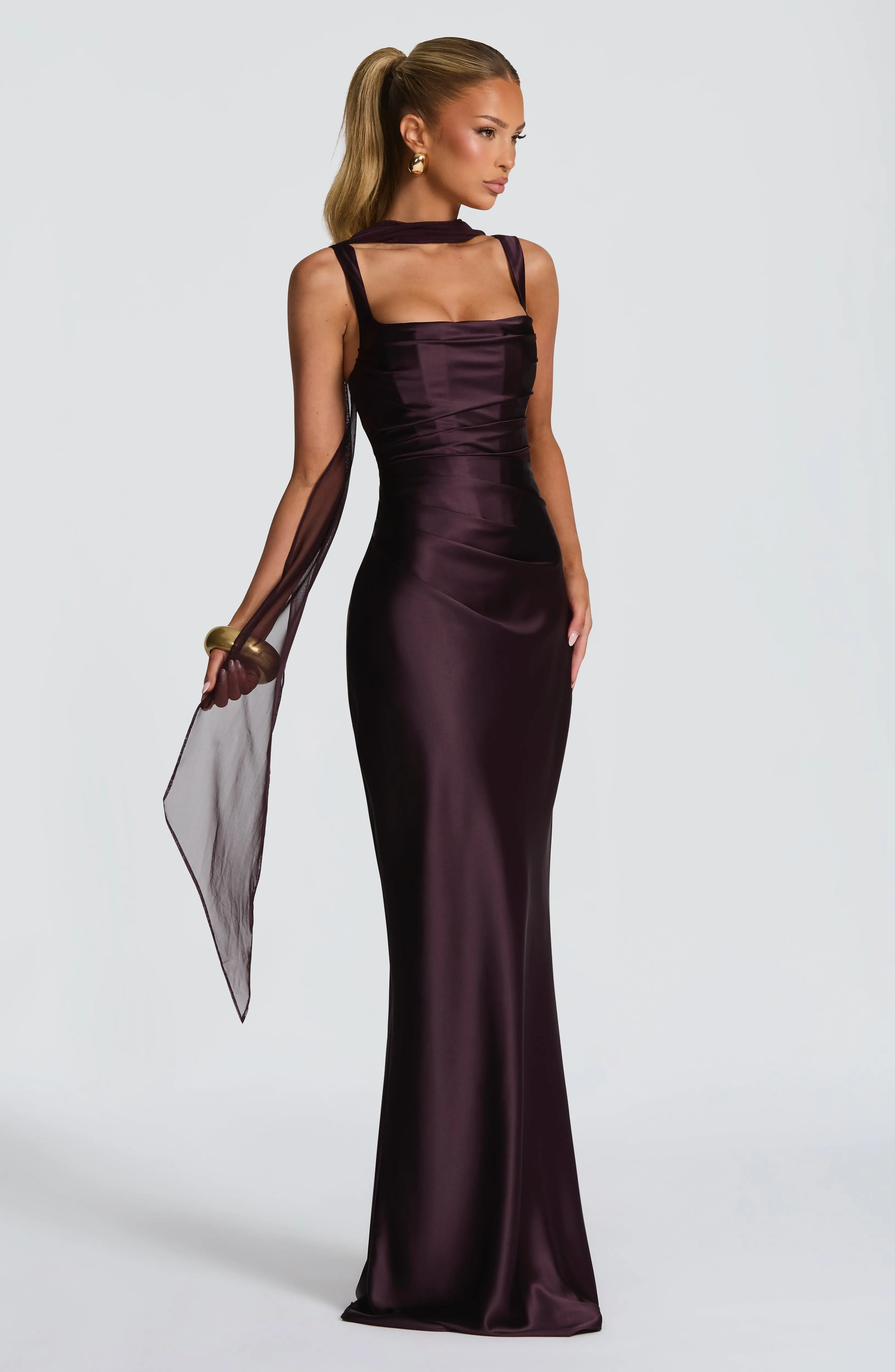 Calanthe Maxi Dress - Plum sold by Babyboo Fashion product image thumbnail 3