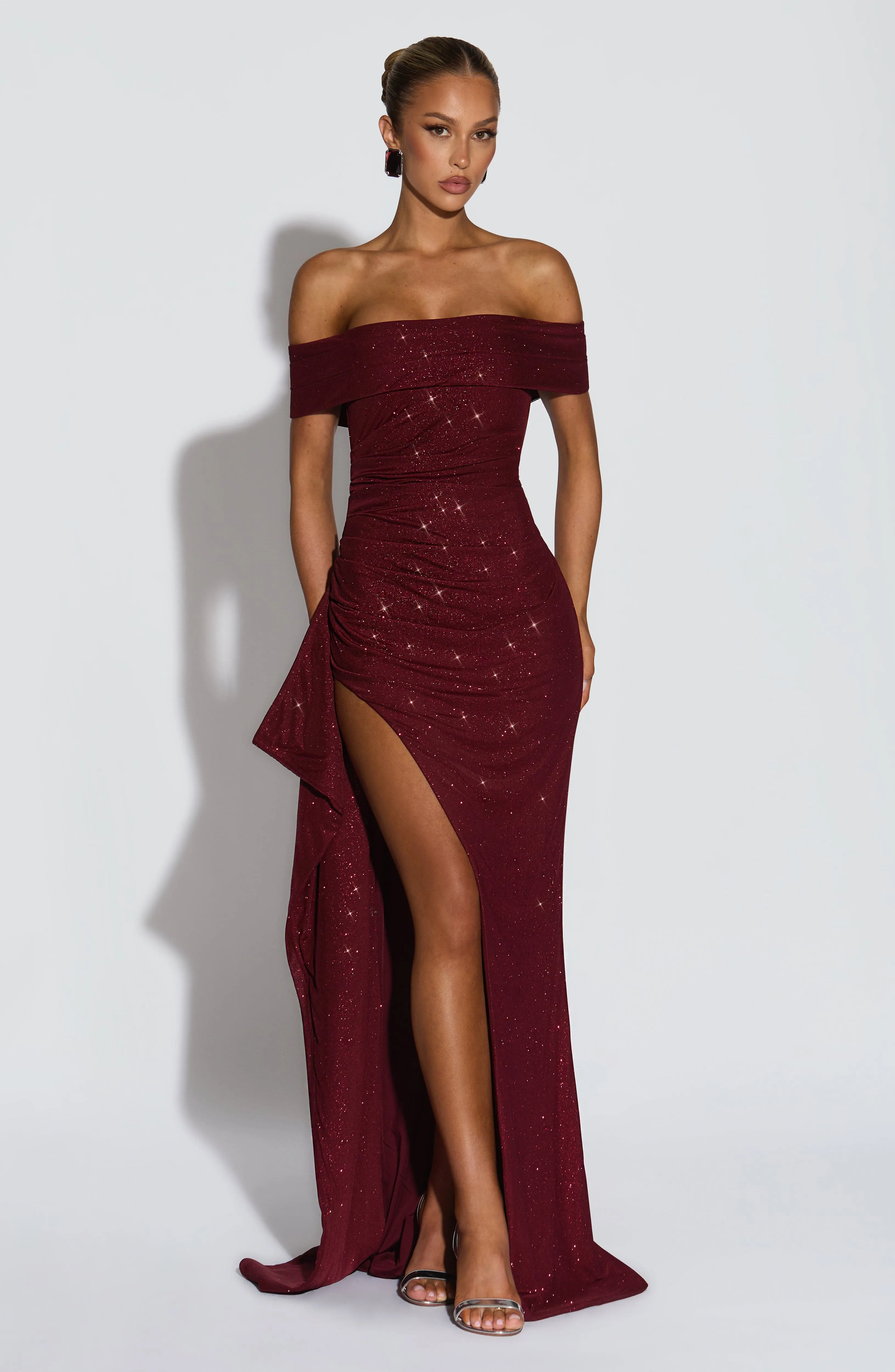 Joyce Maxi Dress - Wine Sparkle sold by Babyboo Fashion
