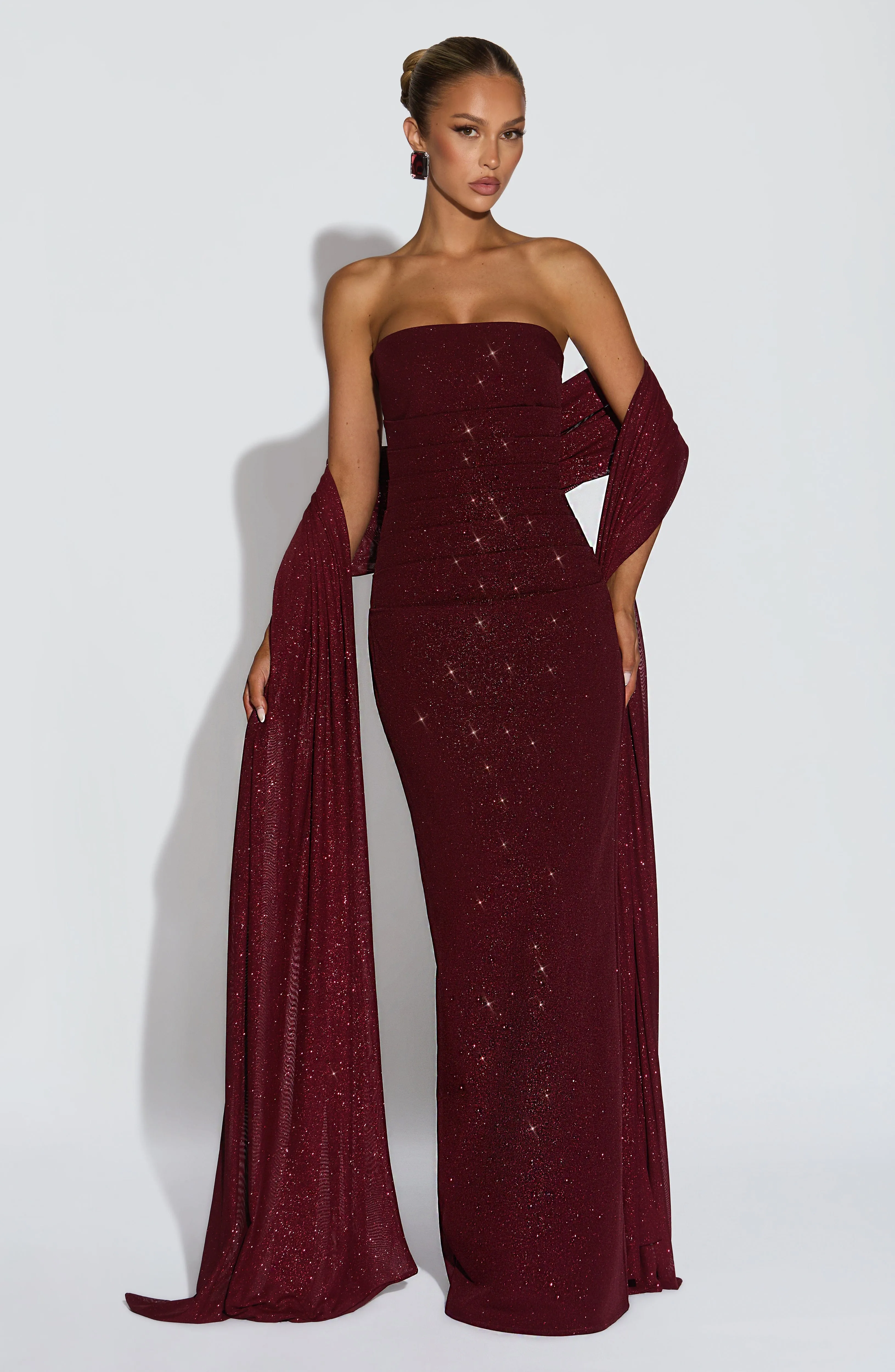 Pandra Maxi Dress - Wine Sparkle sold by Babyboo Fashion product image thumbnail 5