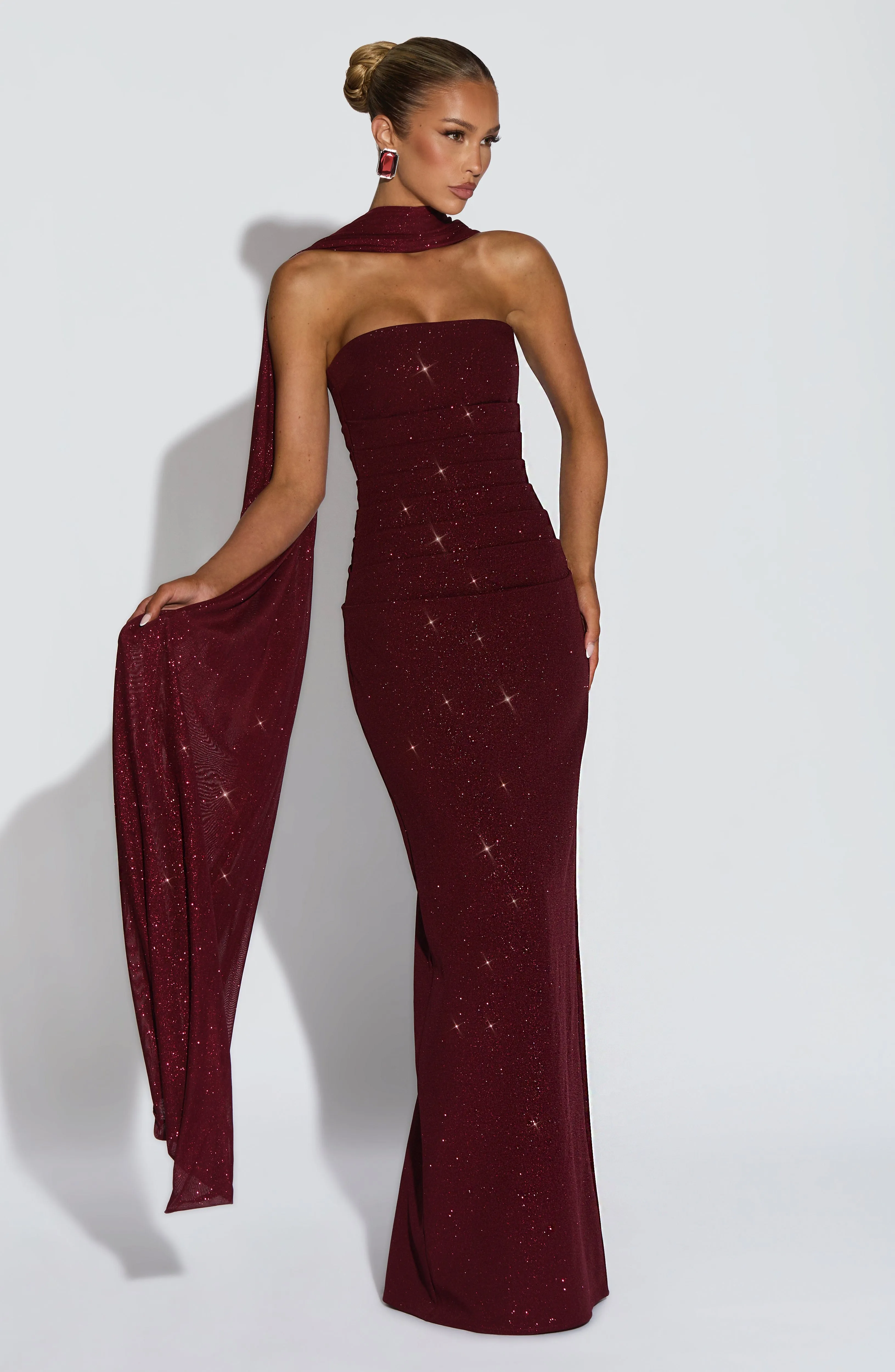 Pandra Maxi Dress - Wine Sparkle sold by Babyboo Fashion product image thumbnail 4