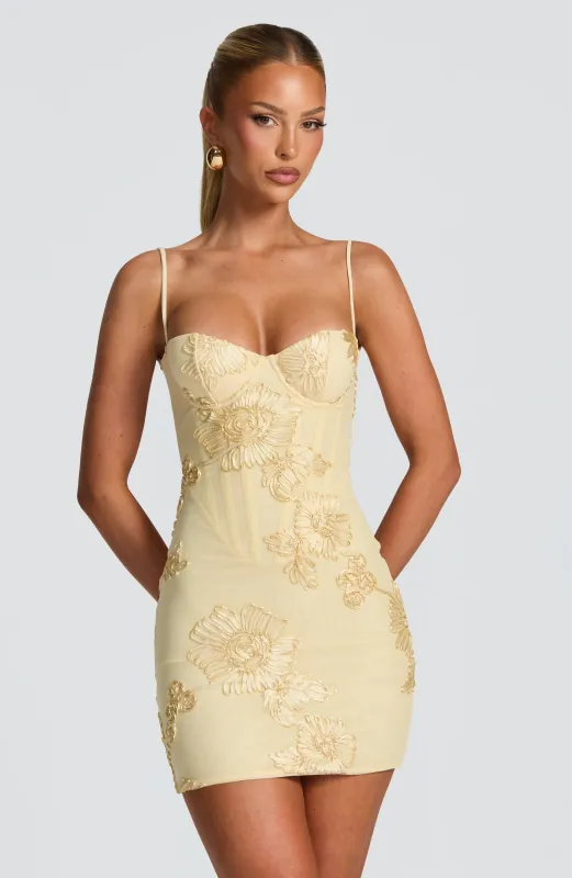 Nefertiti Mini Dress - Lemon sold by Babyboo Fashion