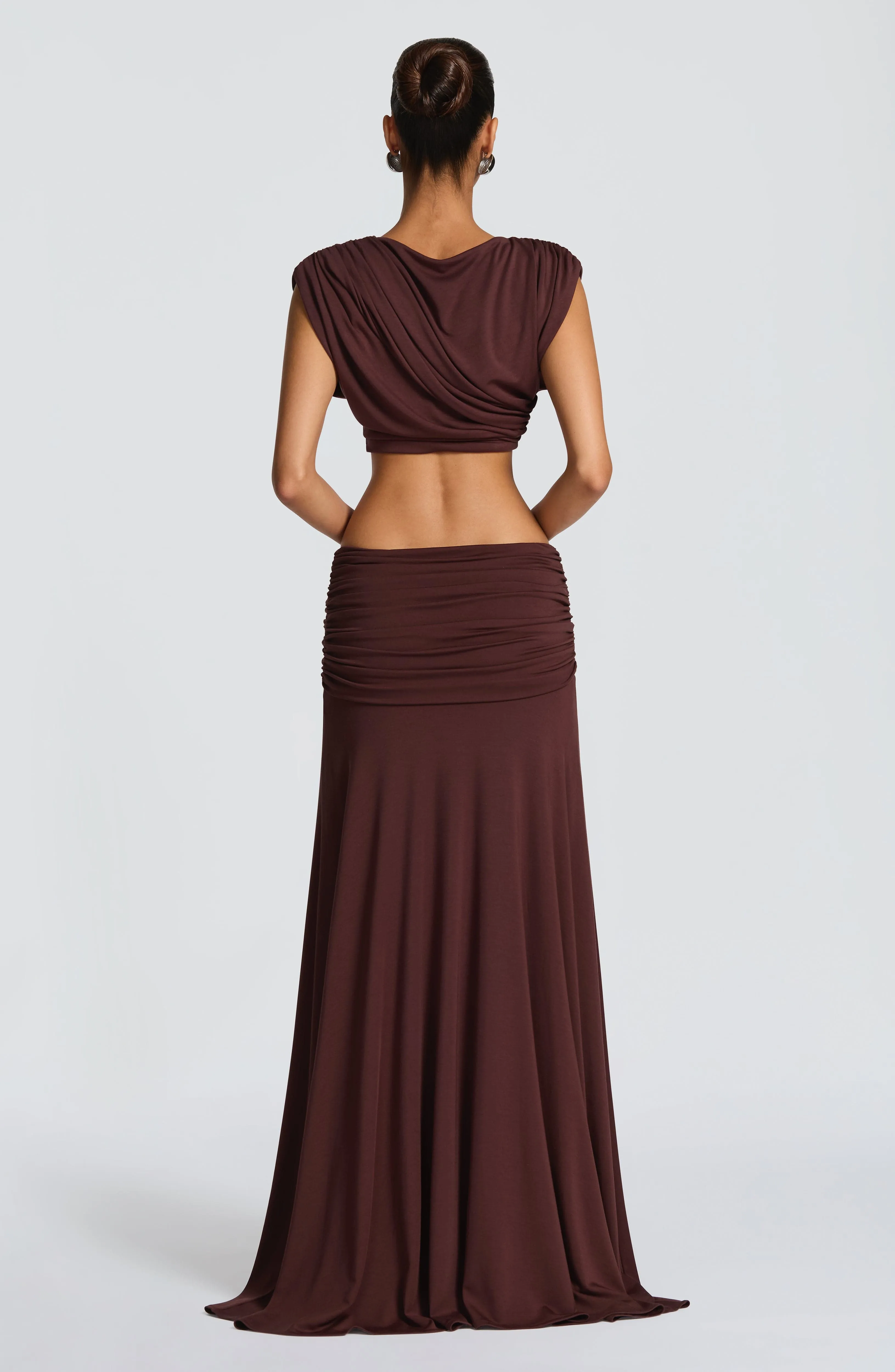 Paige Maxi Skirt - Plum Brown sold by Babyboo Fashion product image thumbnail 3
