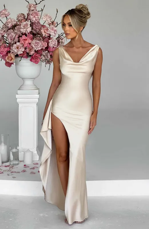 Marilyn Maxi Dress - Champagne sold by Babyboo Fashion
