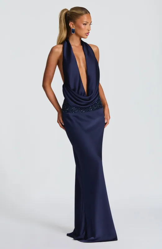 Ira Maxi Skirt - Navy sold by Babyboo Fashion