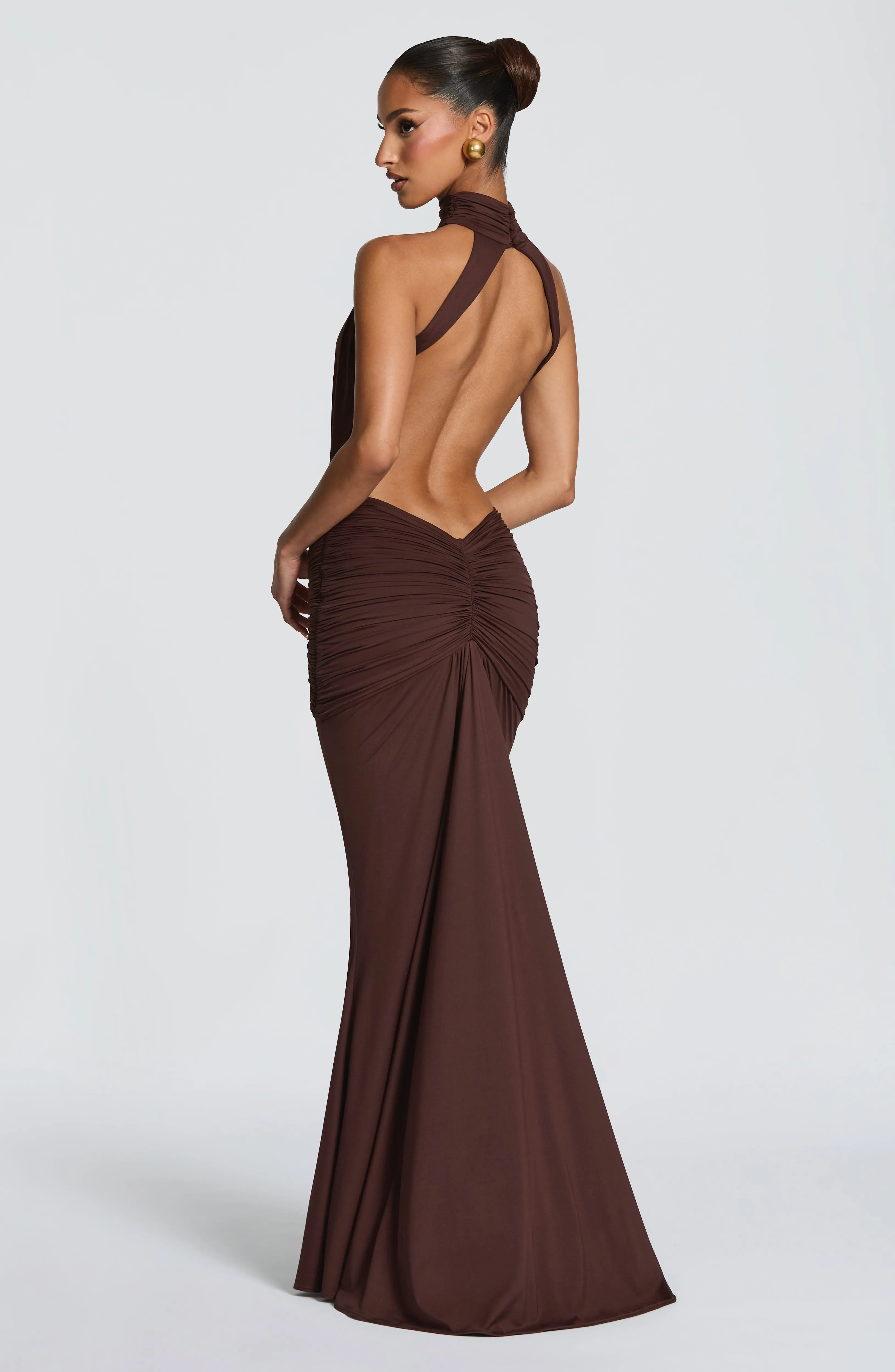 Thekla Maxi Dress - Plum Brown sold by Babyboo Fashion product image thumbnail 2