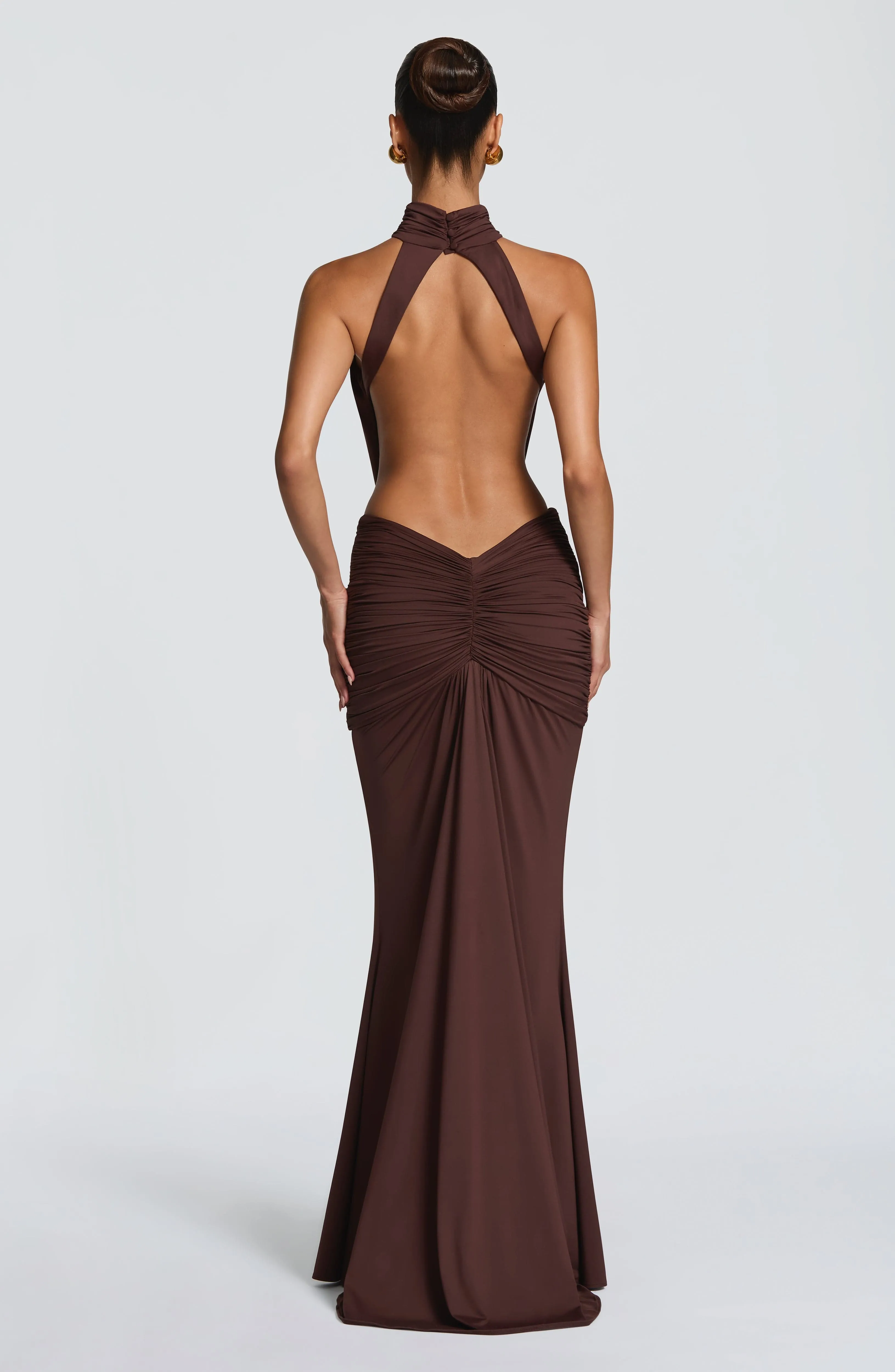 Thekla Maxi Dress - Plum Brown sold by Babyboo Fashion product image thumbnail 4
