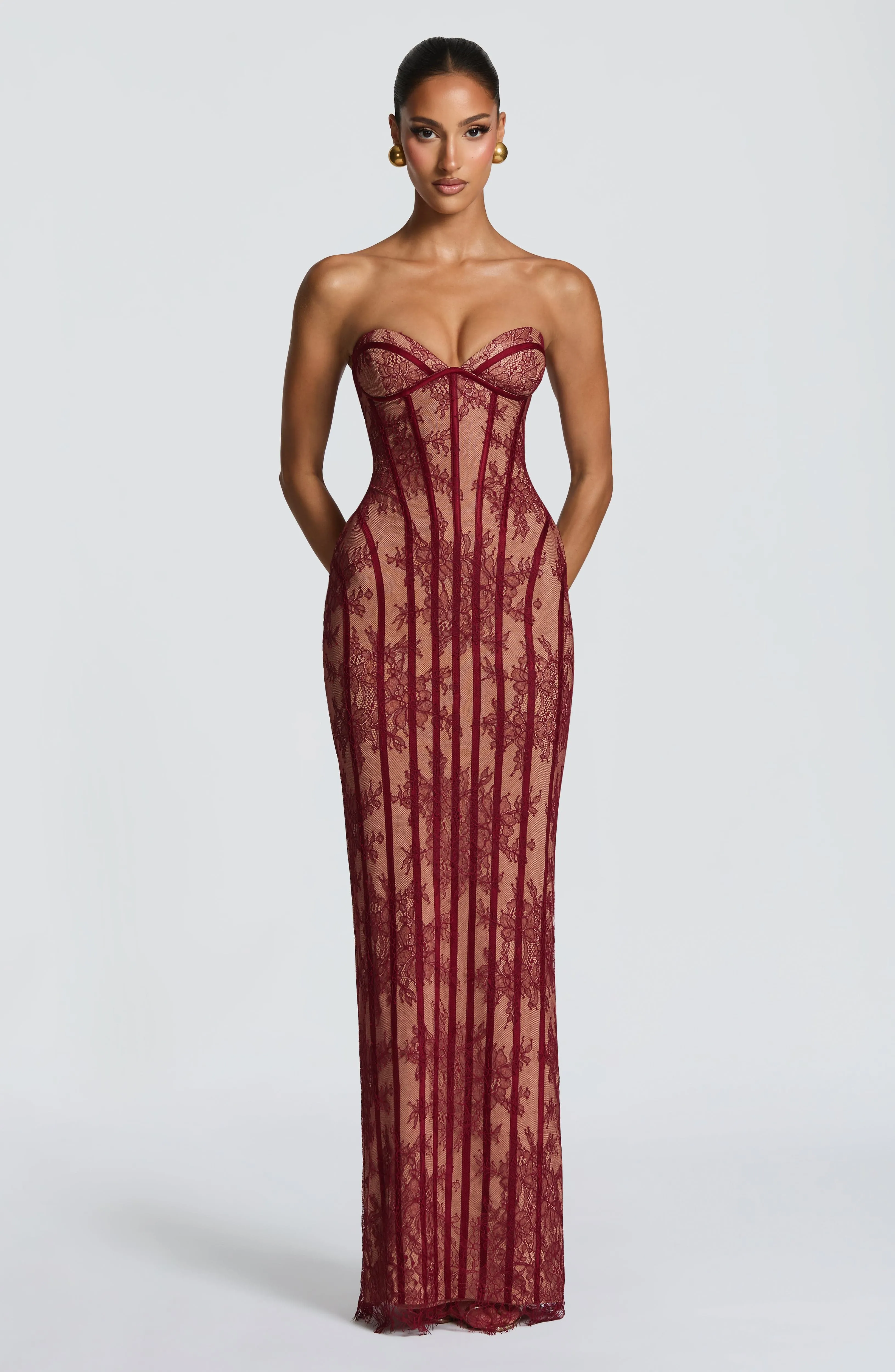 Sian Maxi Dress - Burgundy sold by Babyboo Fashion product image thumbnail 5