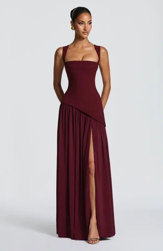 Tullulah Maxi Dress - Cherry Lacquer sold by Babyboo Fashion