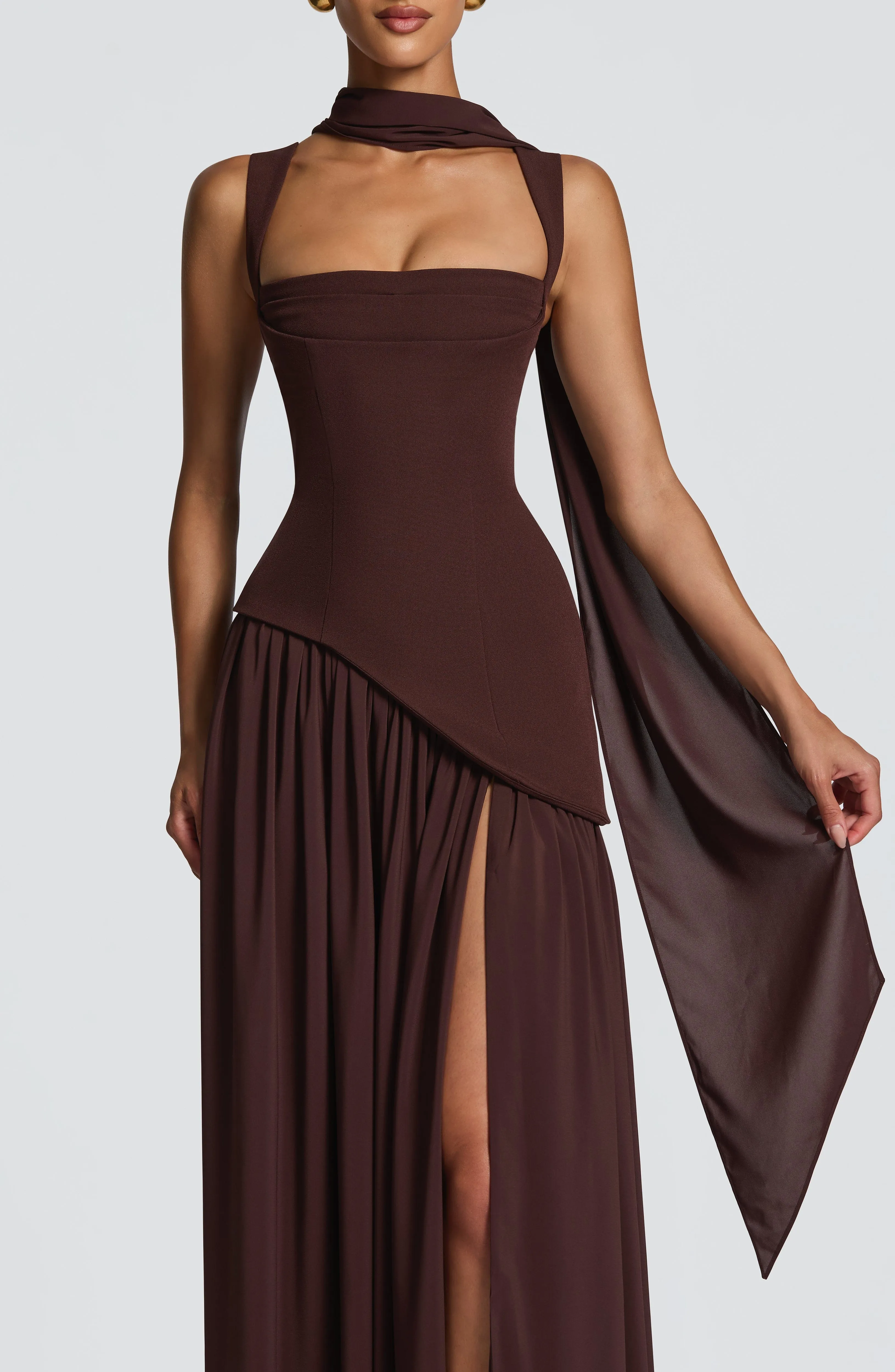 Tullulah Maxi Dress - Plum Brown sold by Babyboo Fashion product image thumbnail 5