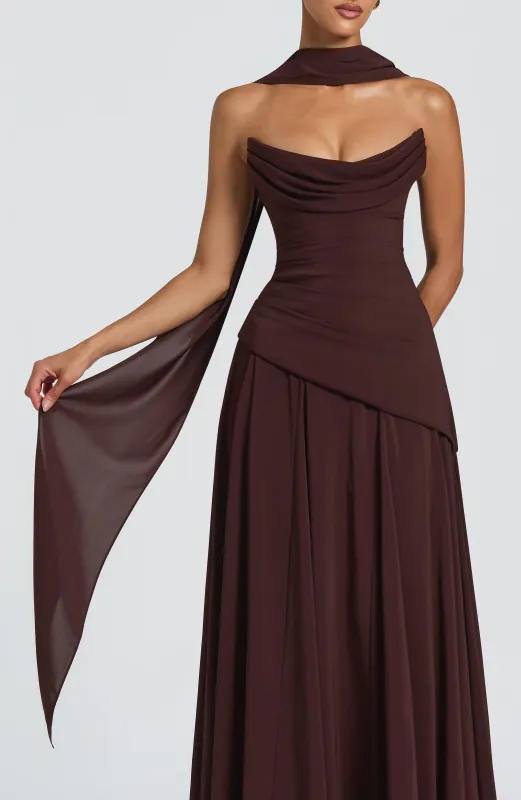 Mila Scarf - Plum Brown sold by Babyboo Fashion