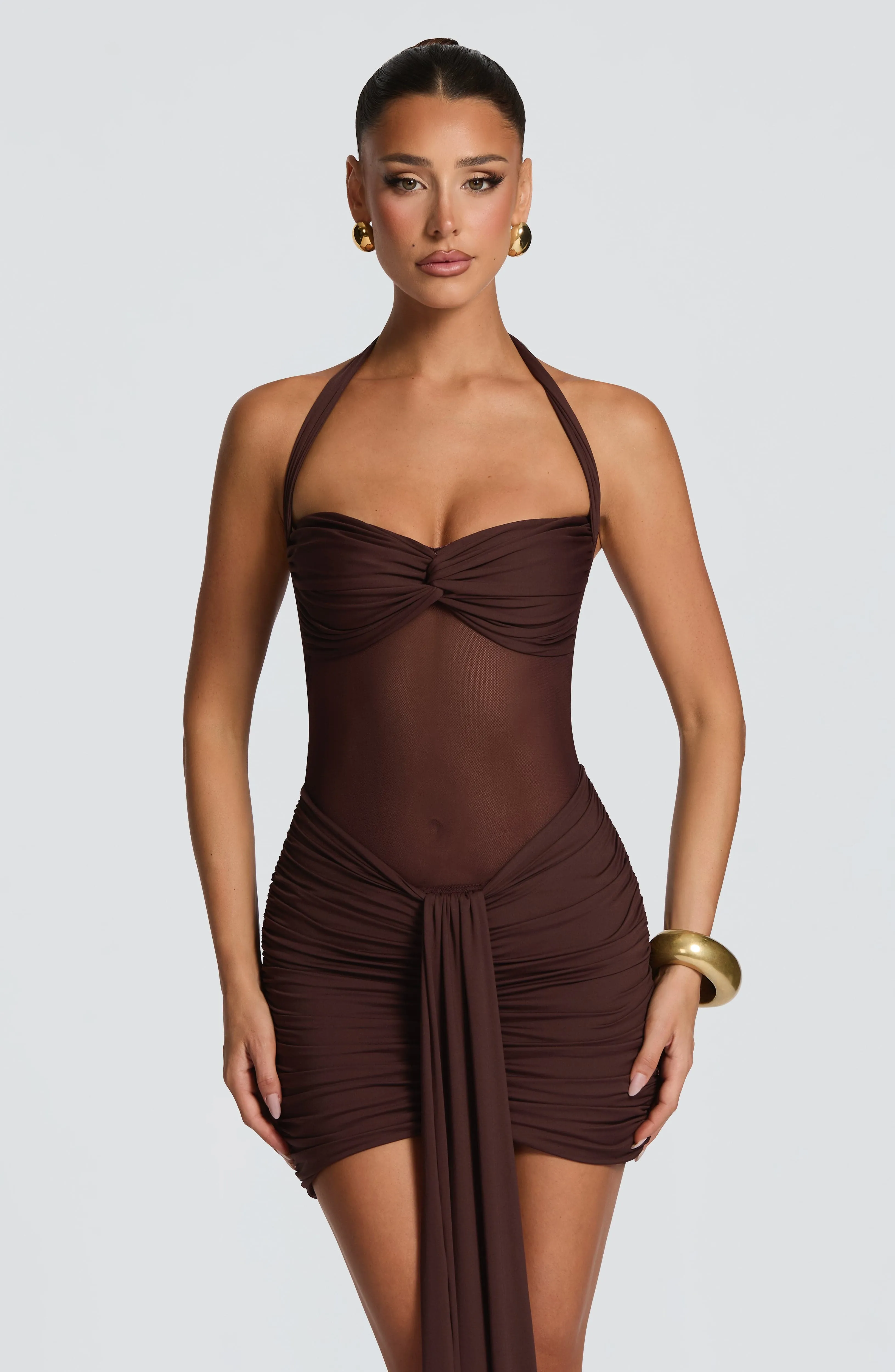 Vixen Mini Dress - Plum Brown sold by Babyboo Fashion product image thumbnail 4