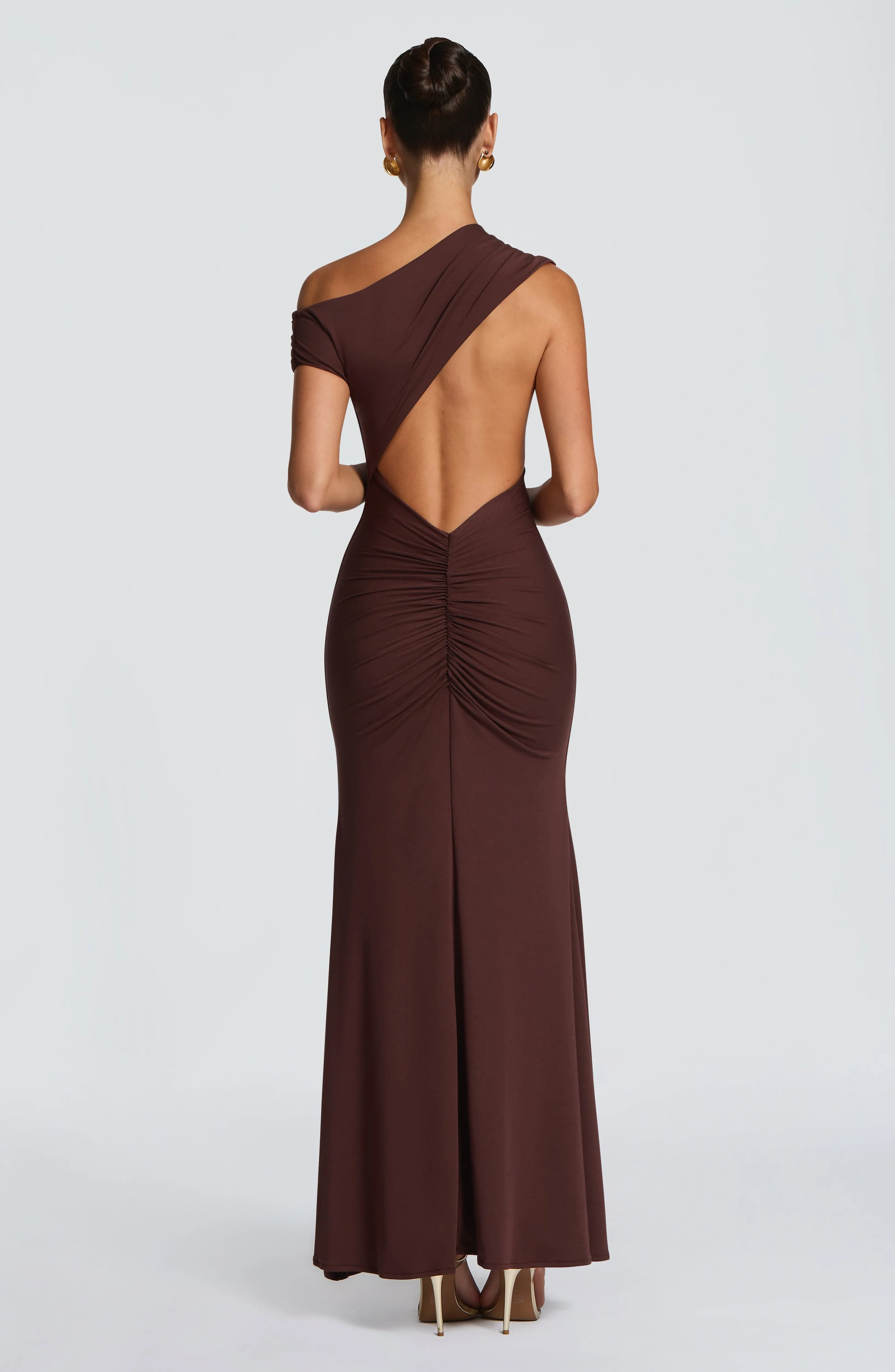 Fiora Maxi Dress - Plum Brown sold by Babyboo Fashion product image thumbnail 2