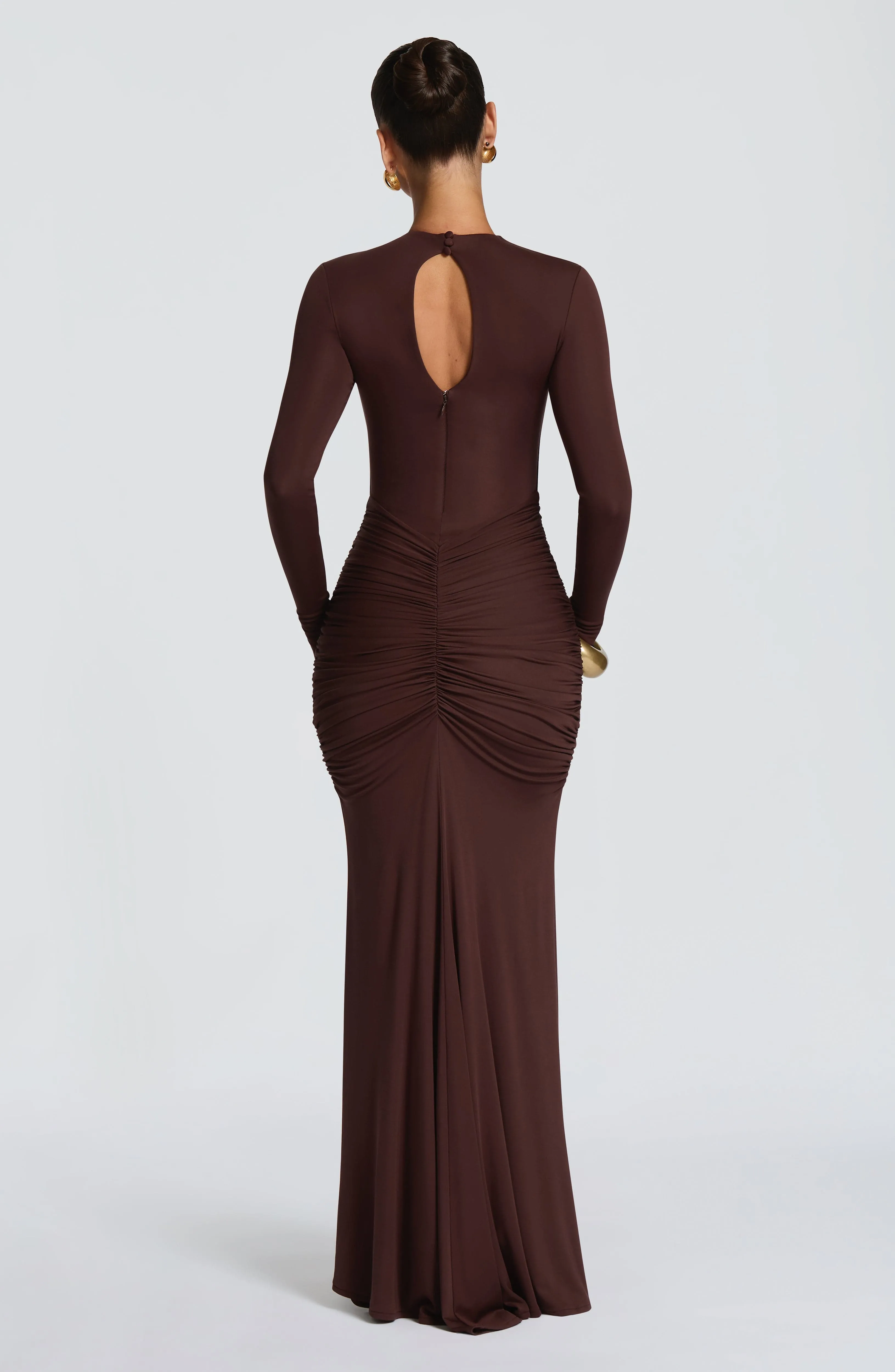 Oriane Maxi Dress - Plum Brown sold by Babyboo Fashion product image thumbnail 3