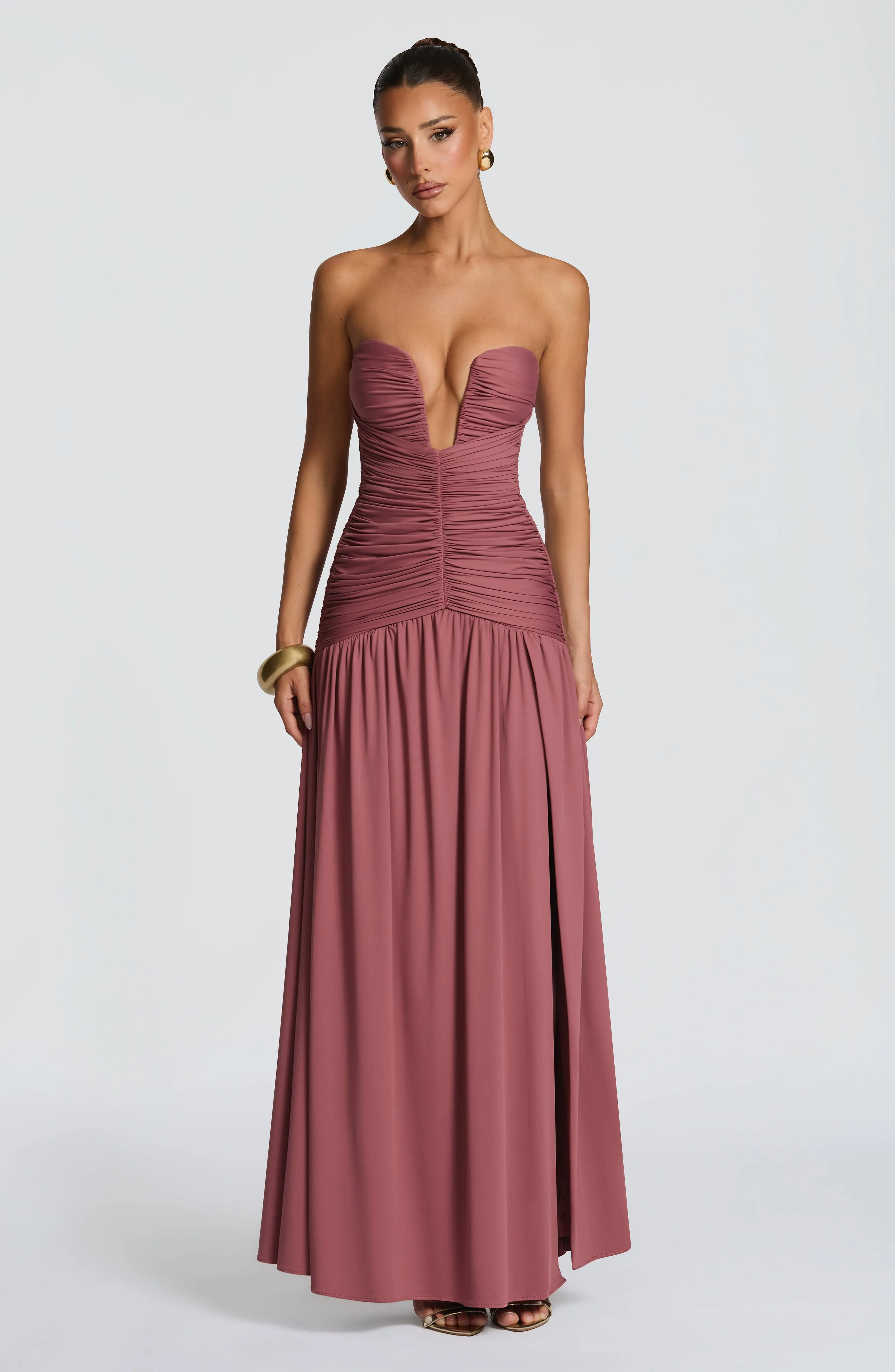 Junia Maxi Dress - Rose Brown sold by Babyboo Fashion product image thumbnail 4