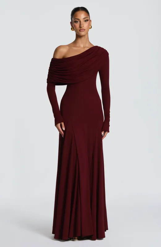 Rafaela Maxi Dress - Cherry Lacquer sold by Babyboo Fashion