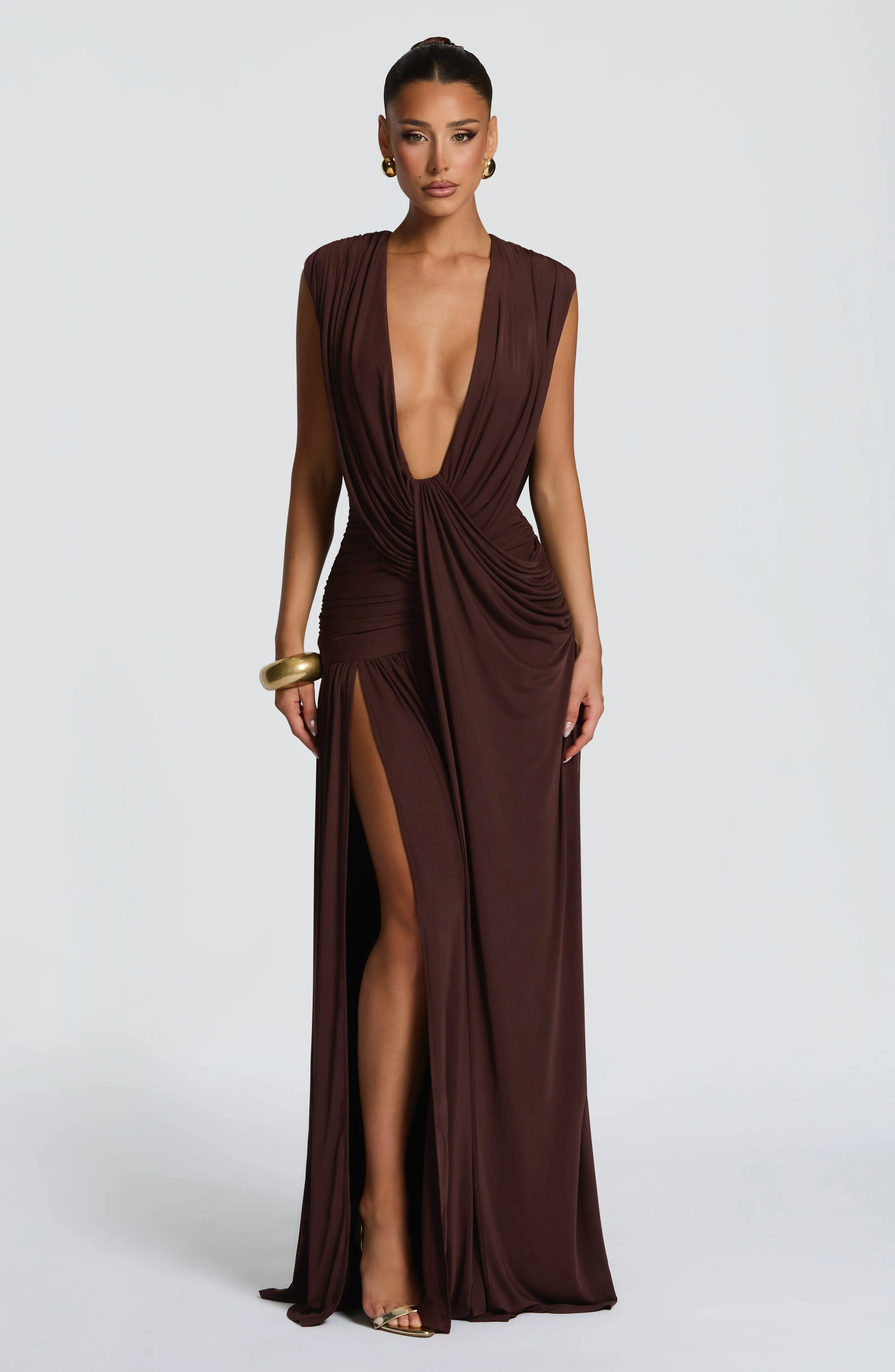 Romilly Gown - Plum Brown sold by Babyboo Fashion product image thumbnail 5