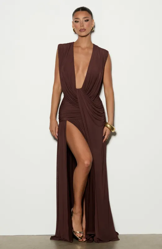 Romilly Gown - Plum Brown sold by Babyboo Fashion