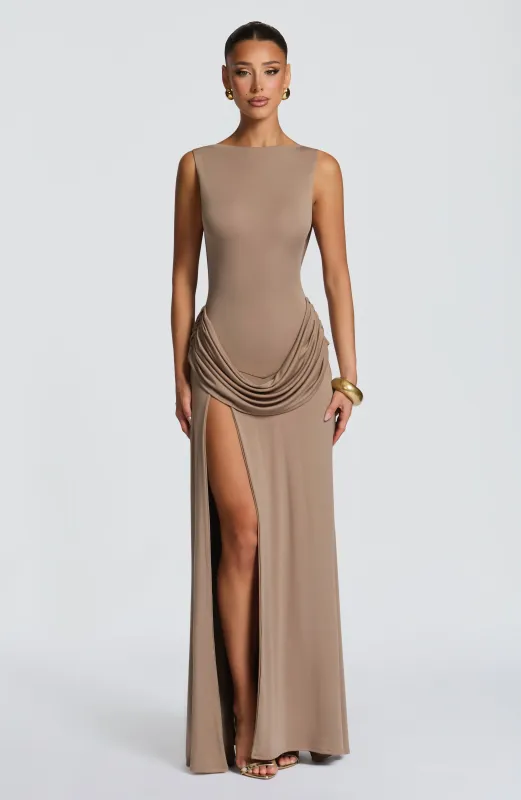 Bruna Maxi Dress - Stone made by LF