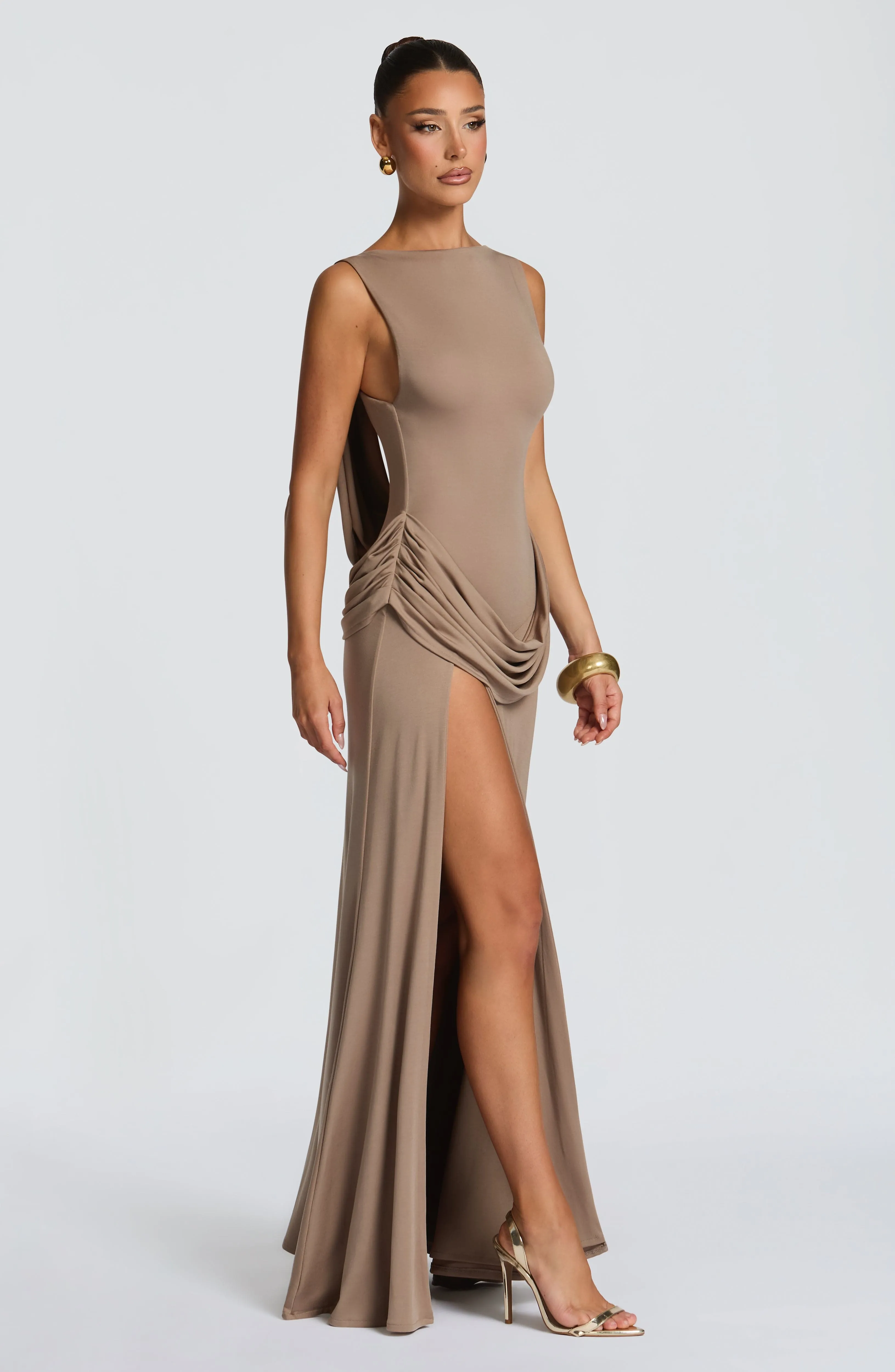 Bruna Maxi Dress - Stone sold by Babyboo Fashion product image thumbnail 3