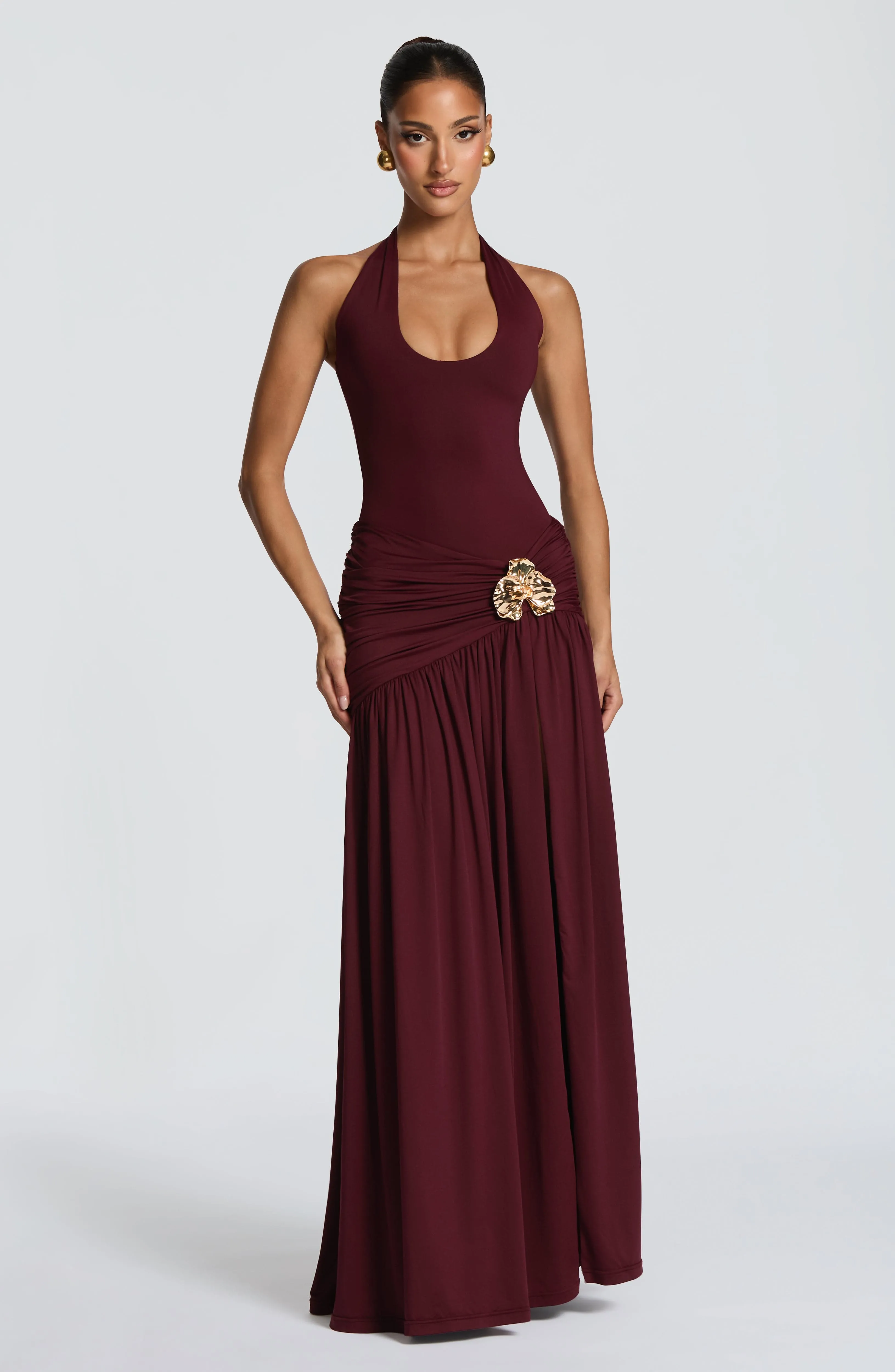 Saira Maxi Skirt - Cherry Lacquer sold by Babyboo Fashion product image thumbnail 5