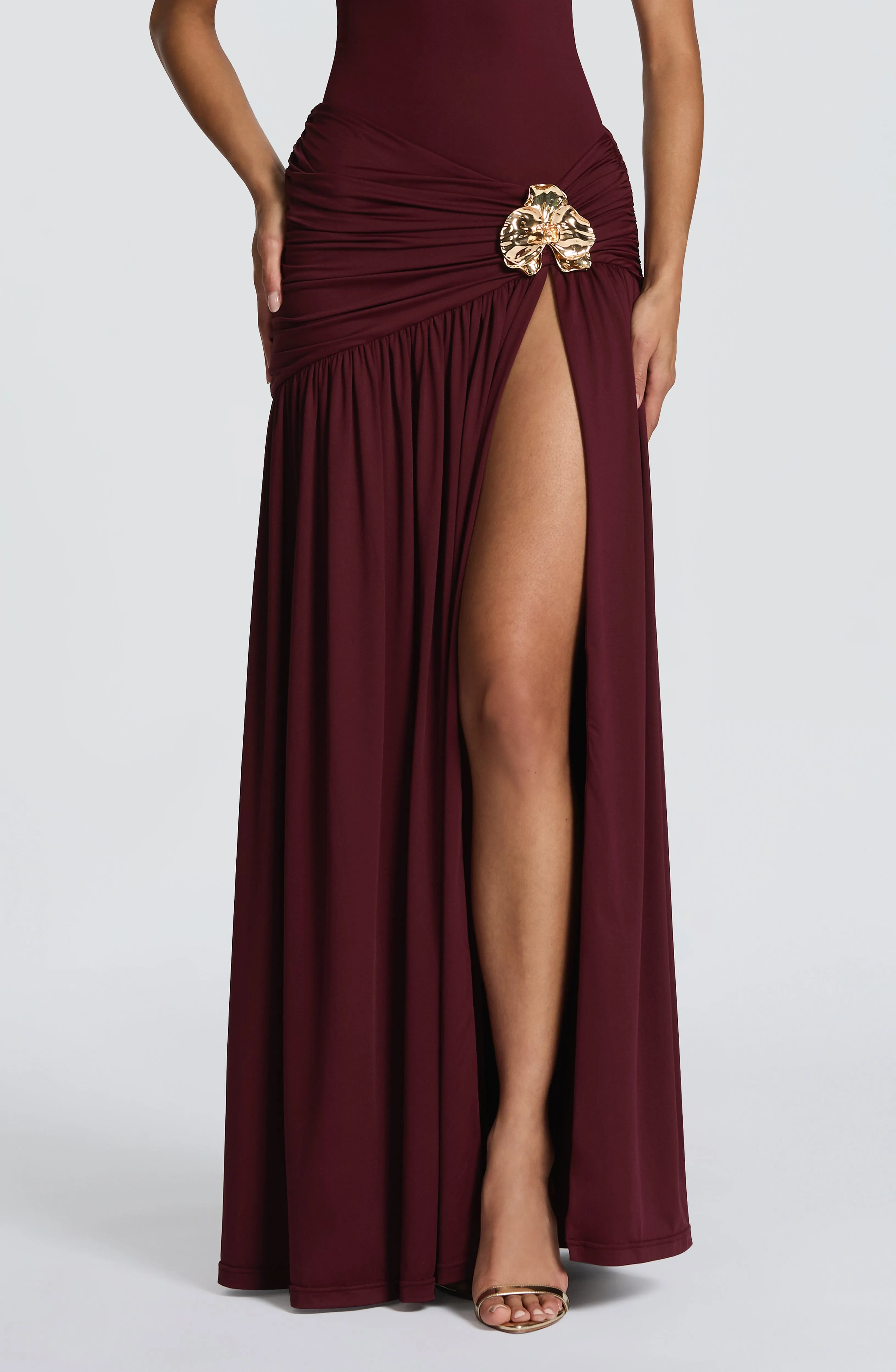 Saira Maxi Skirt - Cherry Lacquer sold by Babyboo Fashion product image thumbnail 4