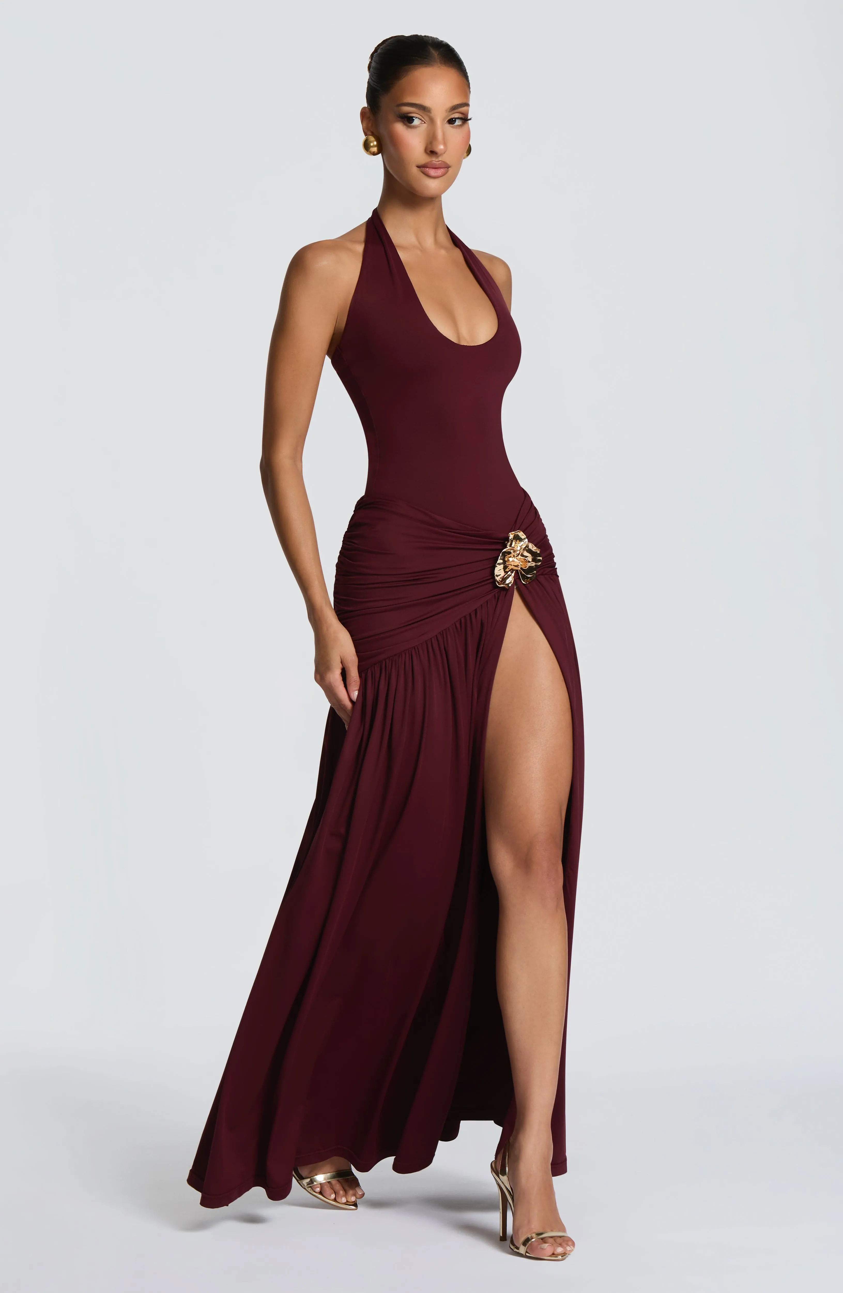 Saira Maxi Skirt - Cherry Lacquer sold by Babyboo Fashion product image thumbnail 2