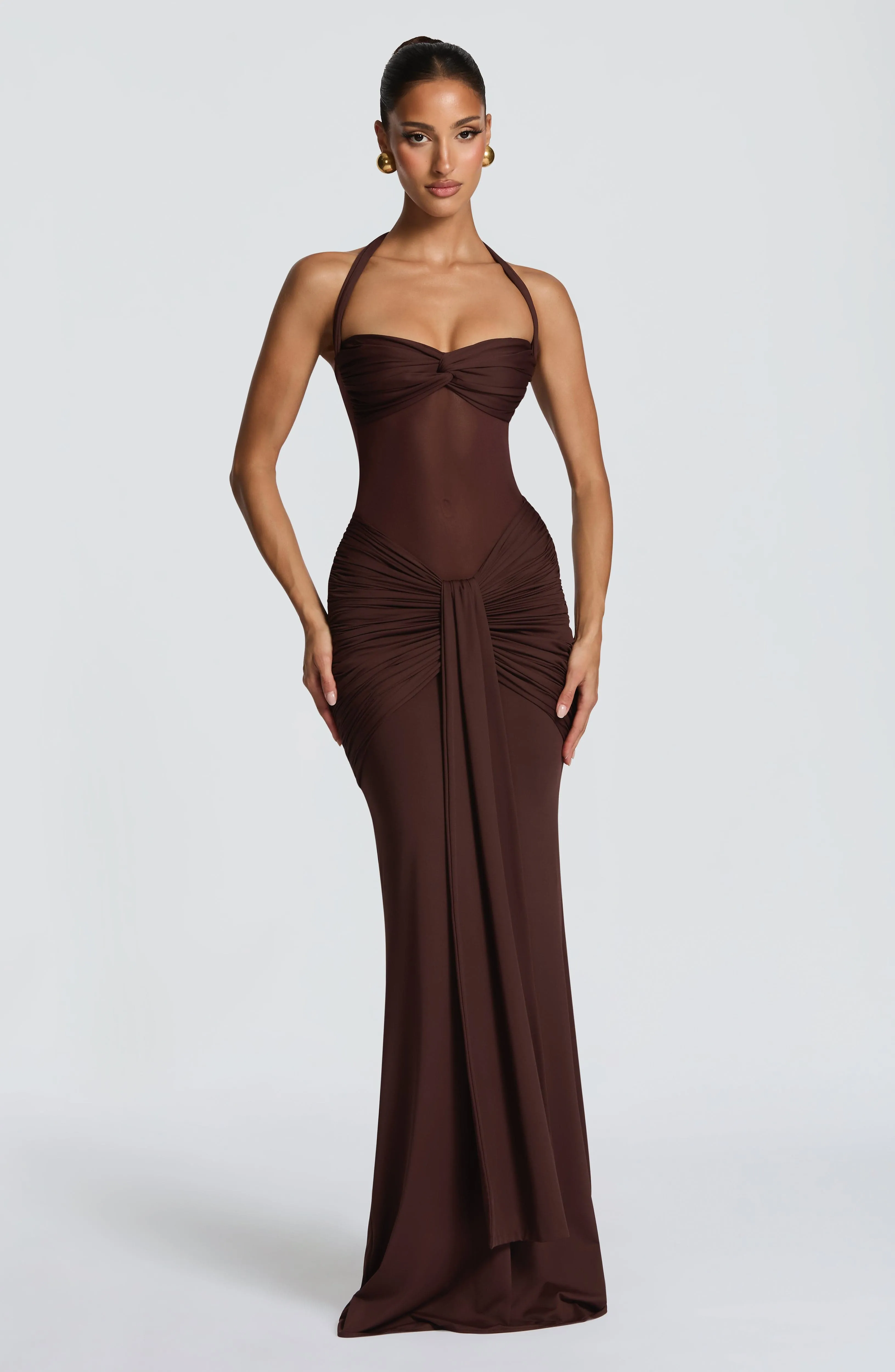 Vixen Maxi Dress - Plum Brown sold by Babyboo Fashion product image thumbnail 2