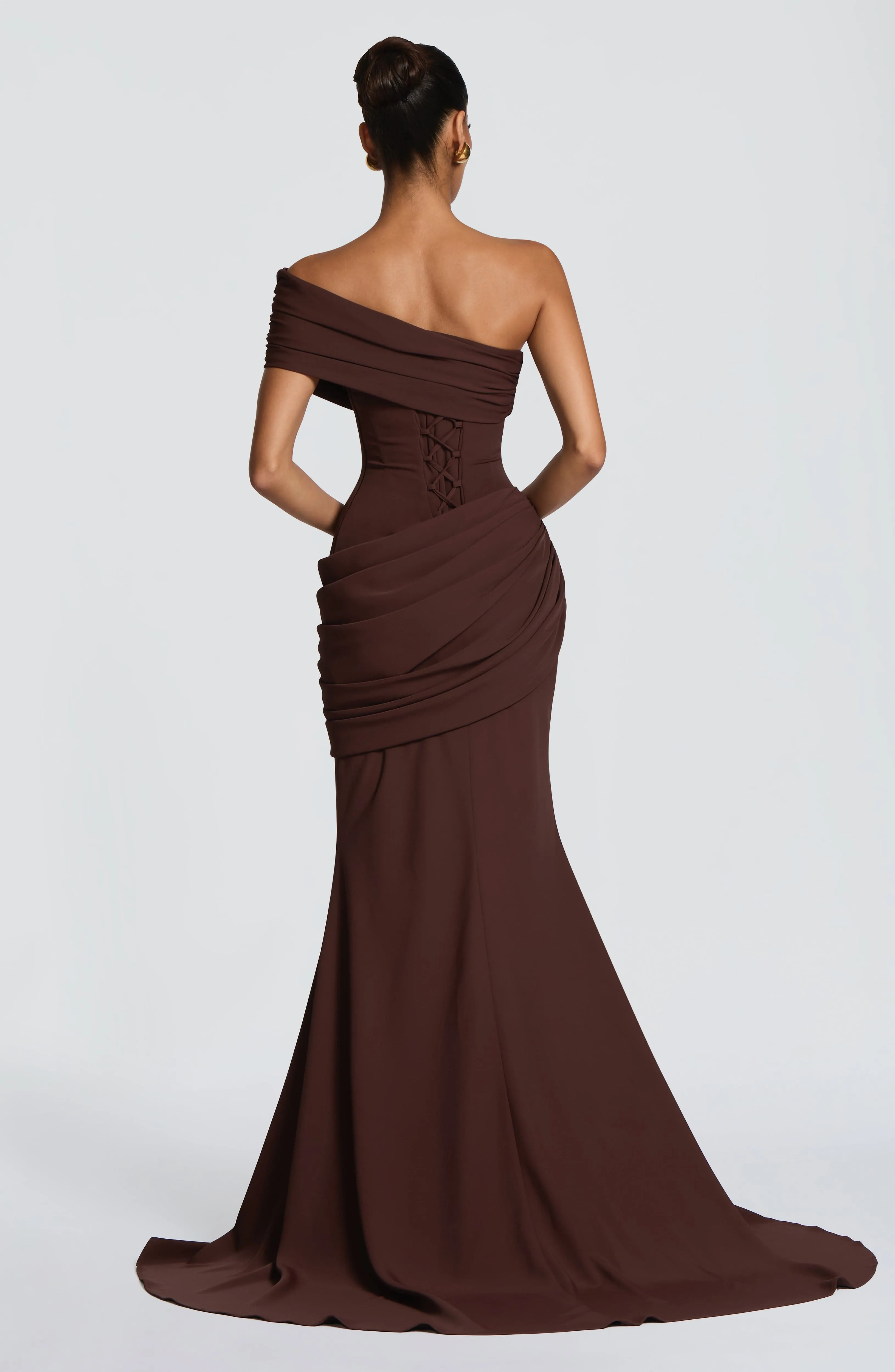 Kasia Gown - Plum Brown sold by Babyboo Fashion product image thumbnail 2