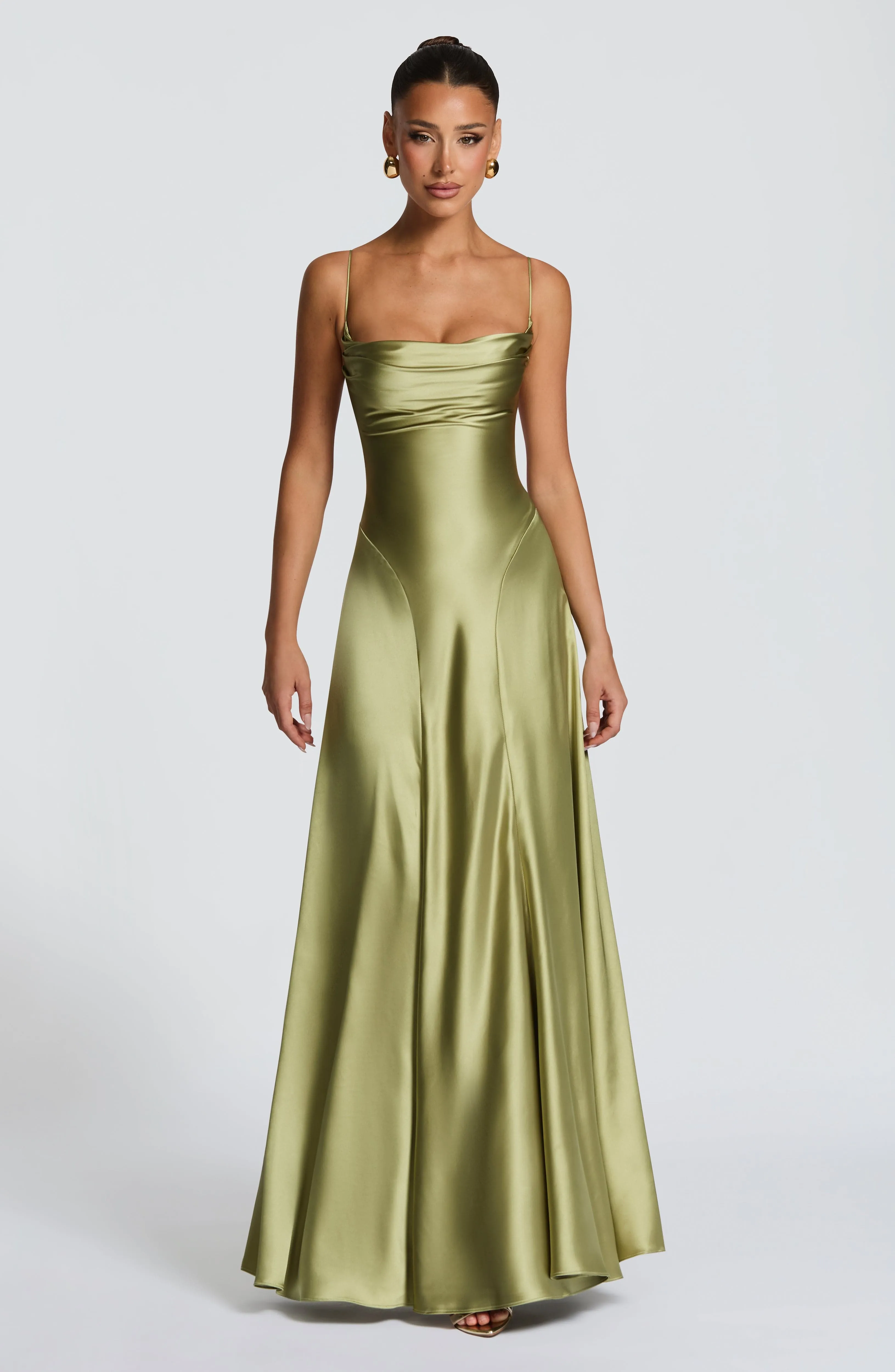 Adelina Maxi Dress - Light Olive sold by Babyboo Fashion product image thumbnail 4