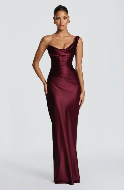 Thalassa Maxi Dress - Cherry Lacquer made by Babyboo Fashion