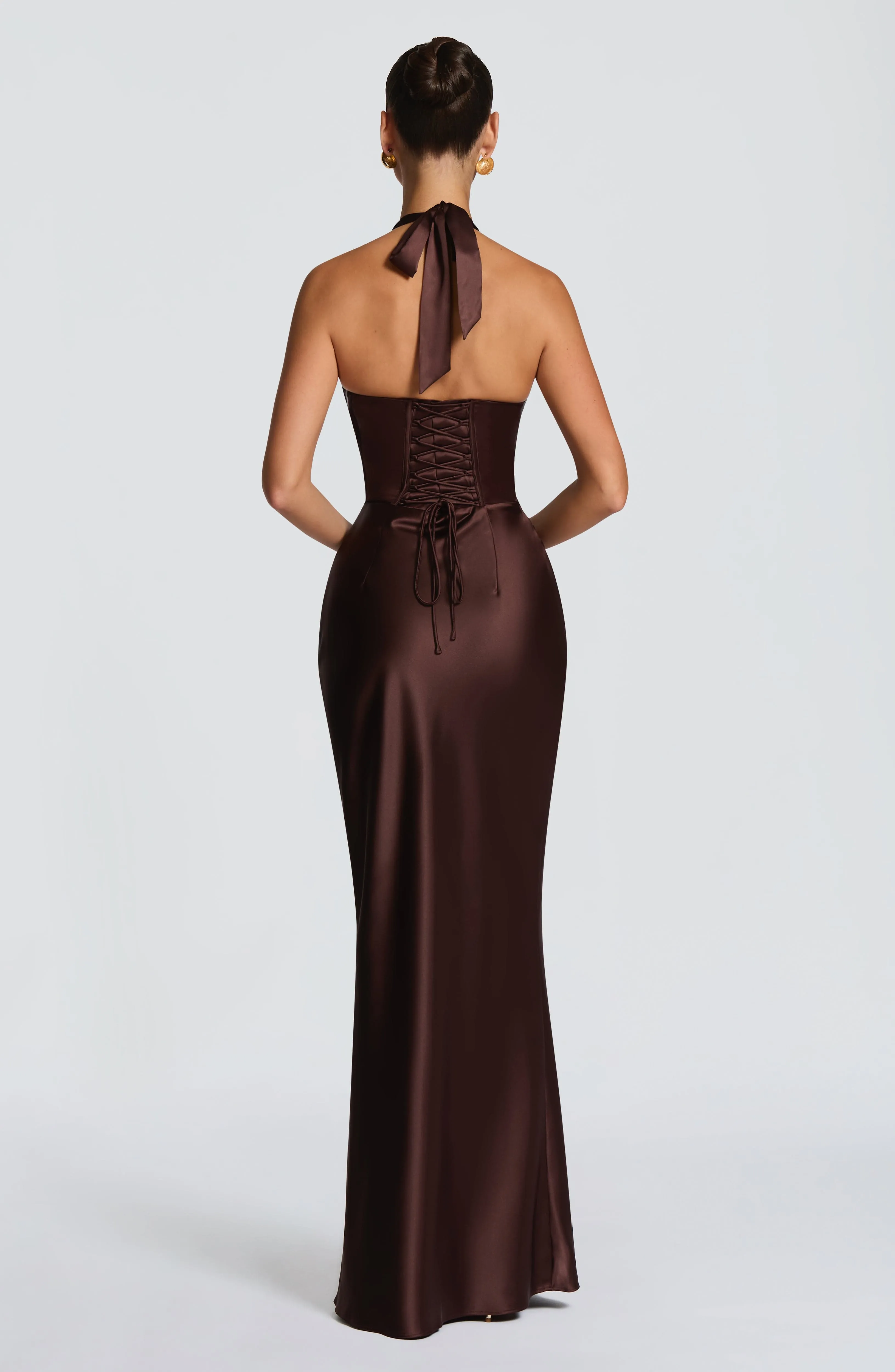 Elowen Maxi Dress - Plum Brown sold by Babyboo Fashion product image thumbnail 2