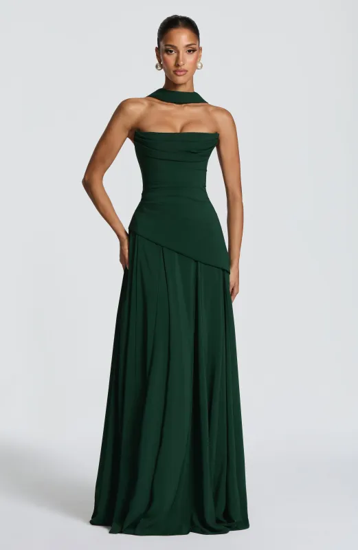 Patricia Maxi Dress - Emerald made by Babyboo Fashion