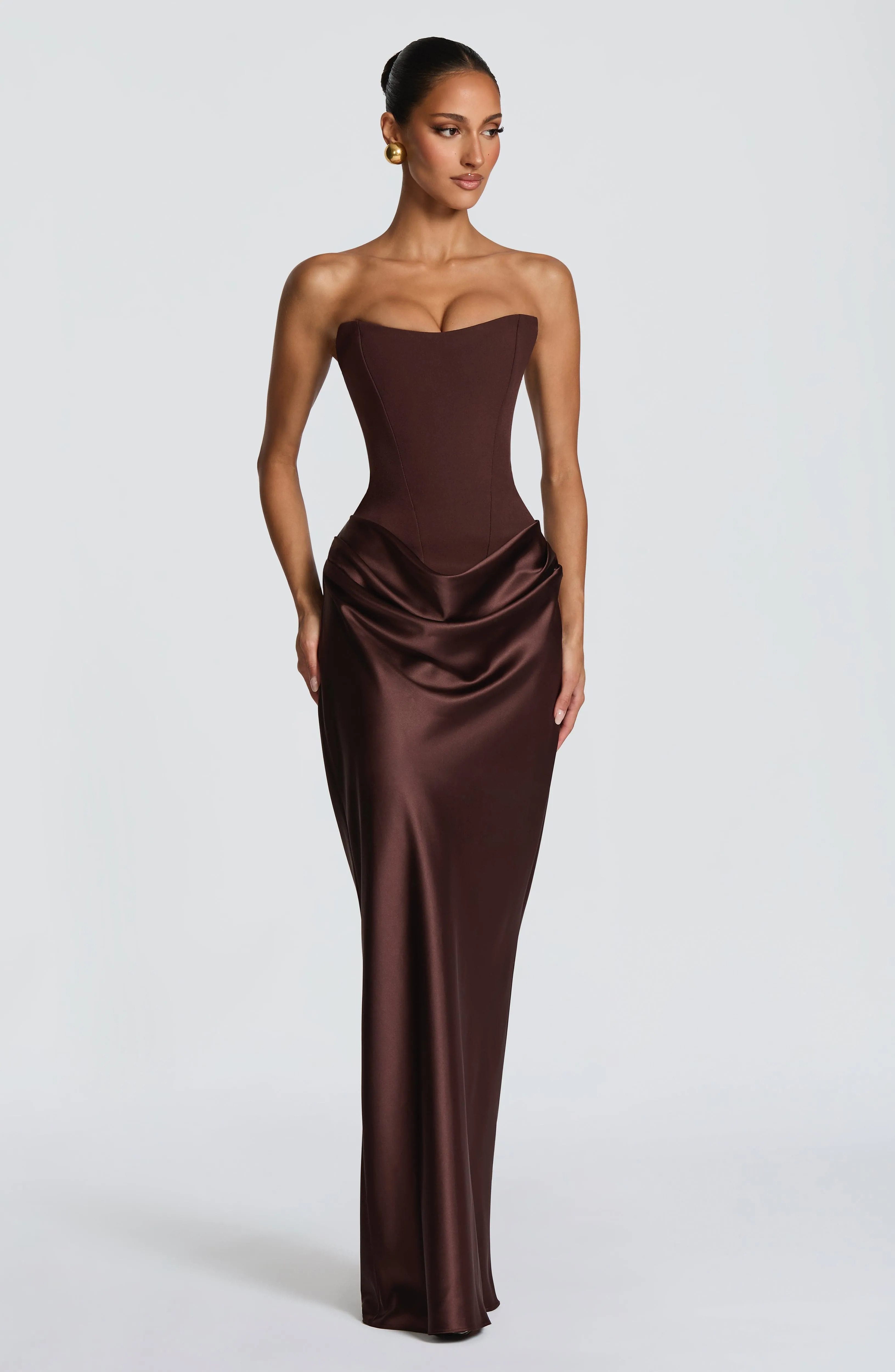 Maggie Maxi Dress - Plum Brown sold by Babyboo Fashion product image thumbnail 5