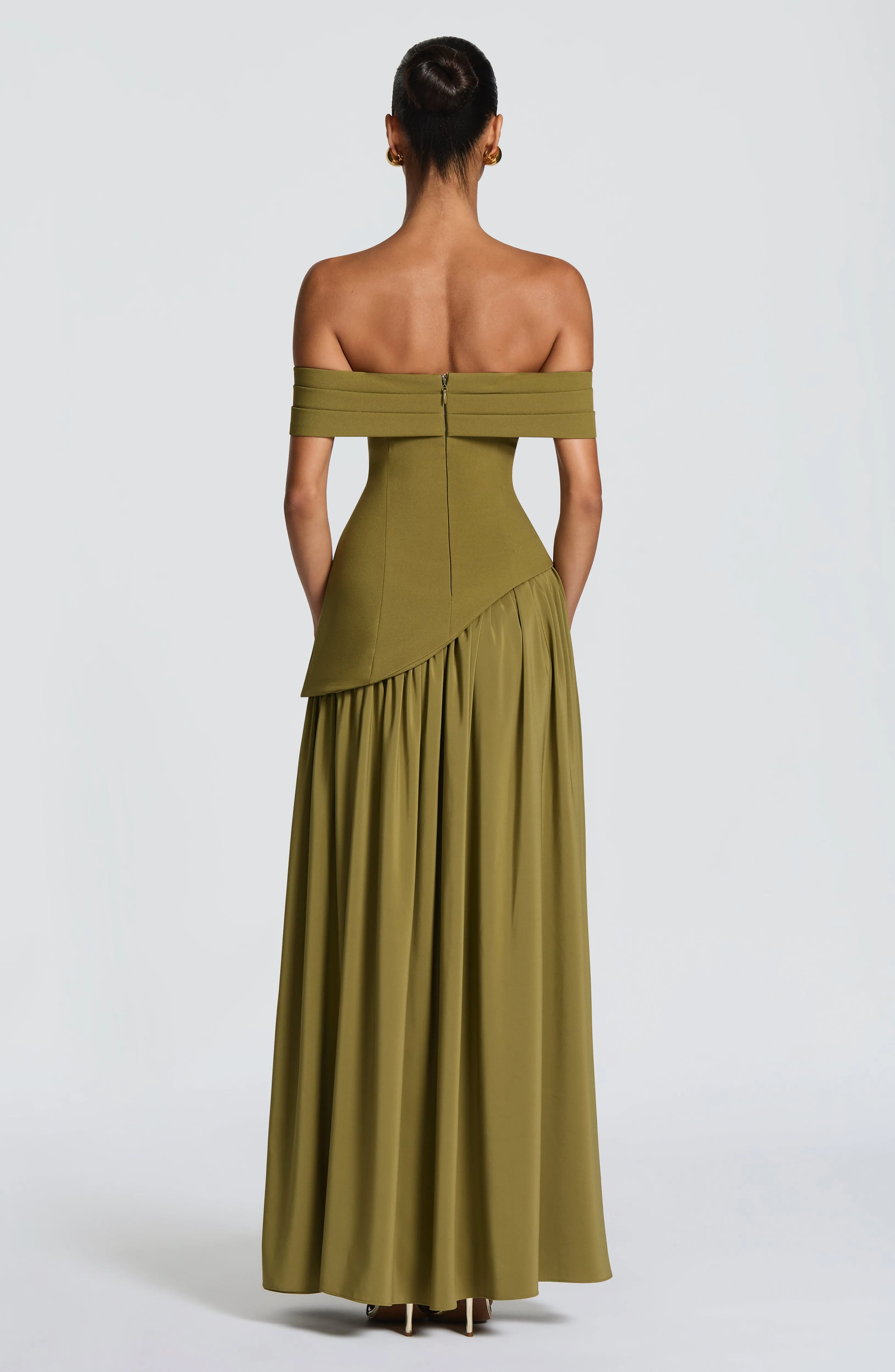 Delilah Maxi Dress - Deep Olive sold by Babyboo Fashion product image thumbnail 5