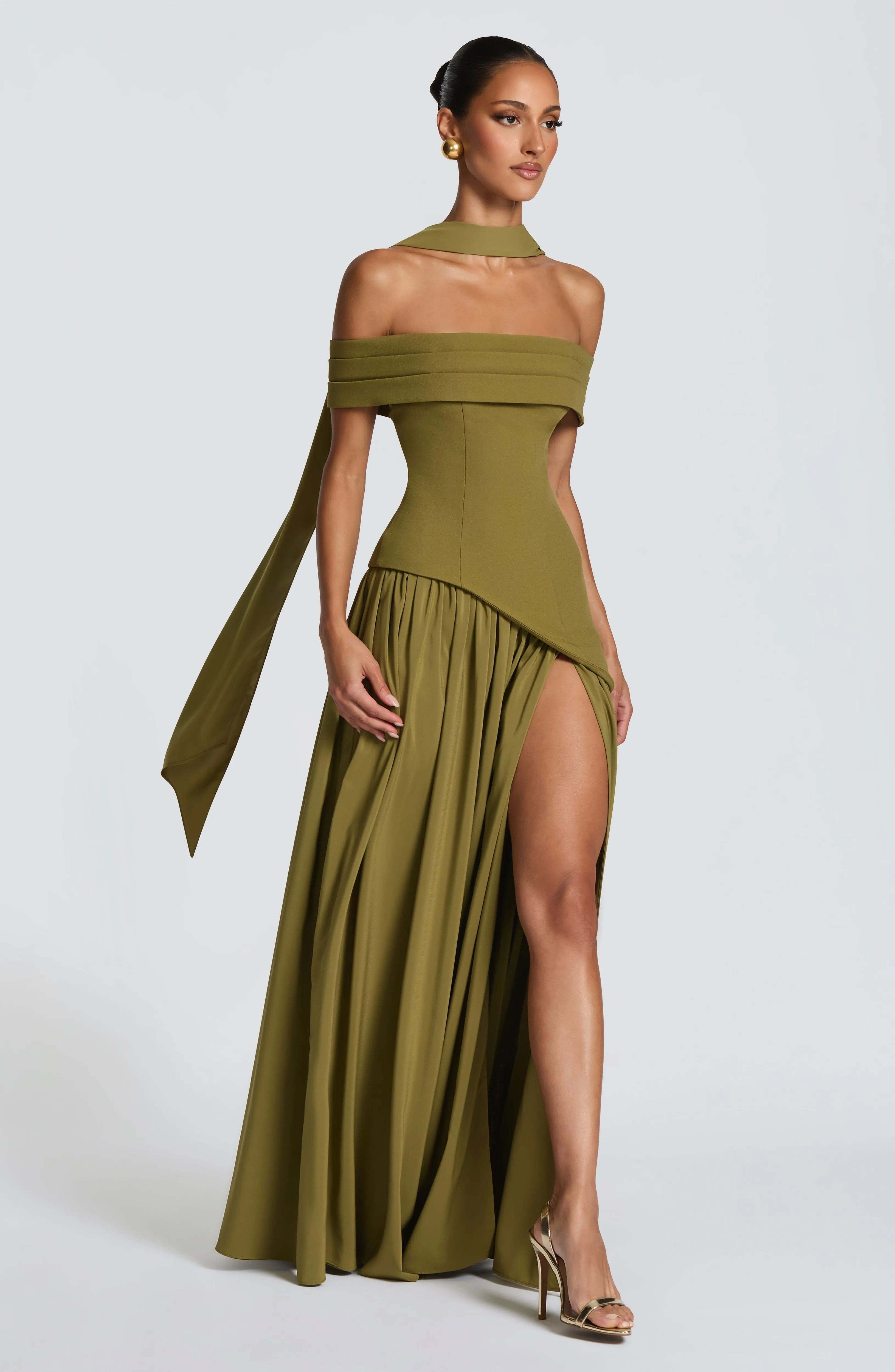 Delilah Maxi Dress - Deep Olive sold by Babyboo Fashion product image thumbnail 2