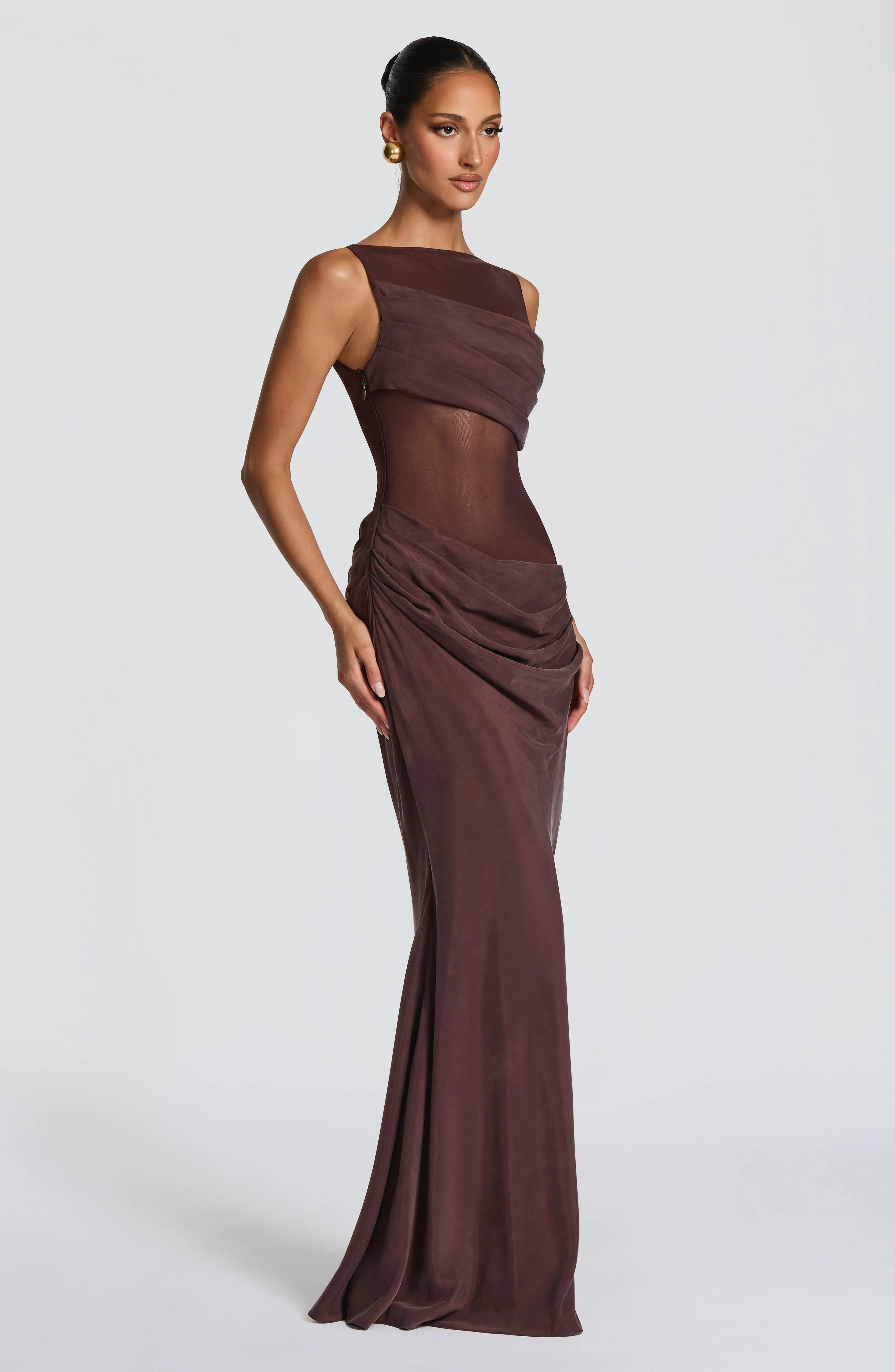 Gracelyn Maxi Dress - Plum Brown sold by Babyboo Fashion product image thumbnail 2