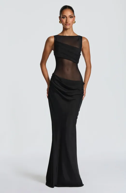 Gracelyn Maxi Dress - Black made by Babyboo Fashion