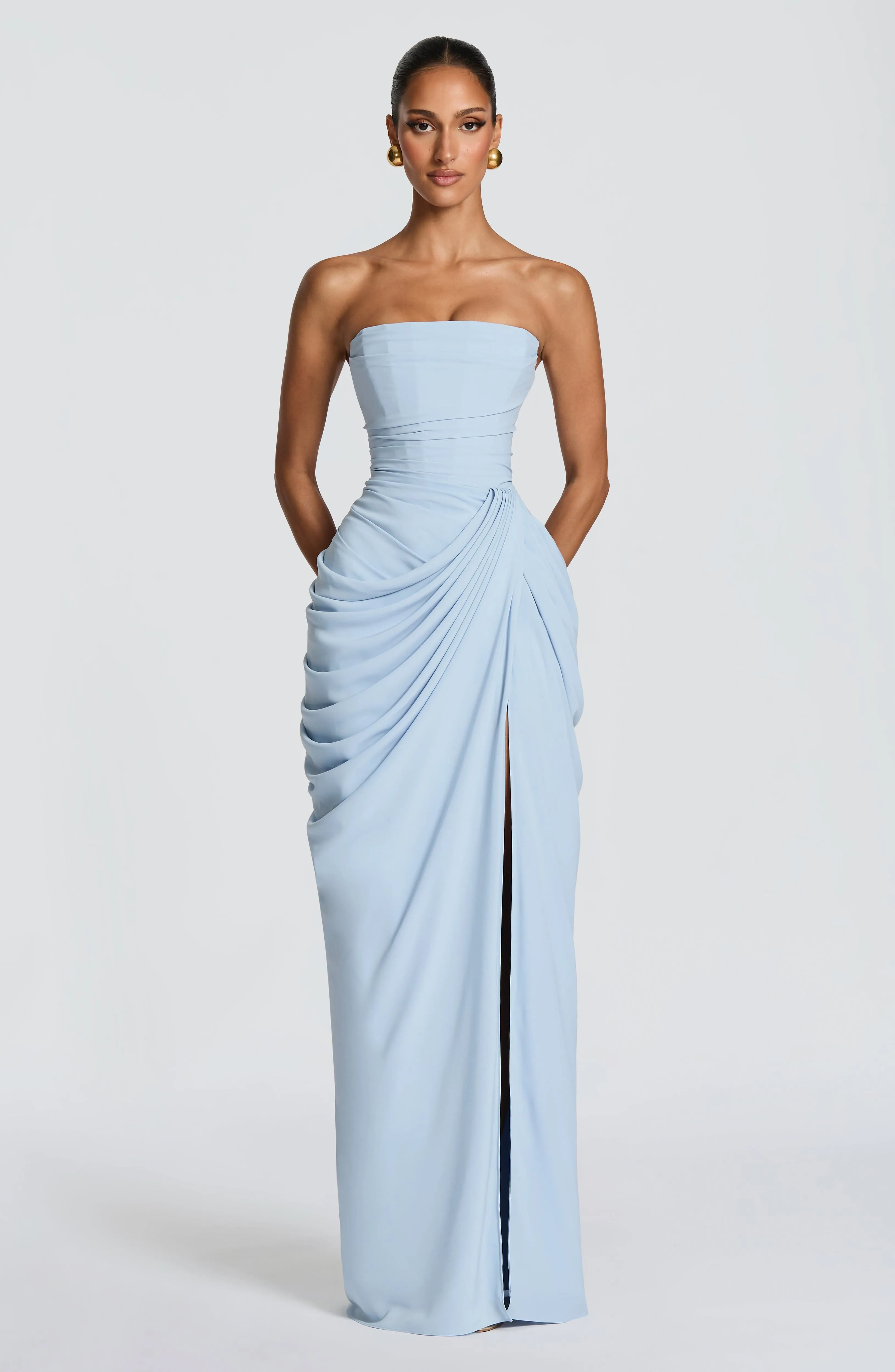 Cyra Maxi Dress - Glacier Blue sold by Babyboo Fashion product image thumbnail 4