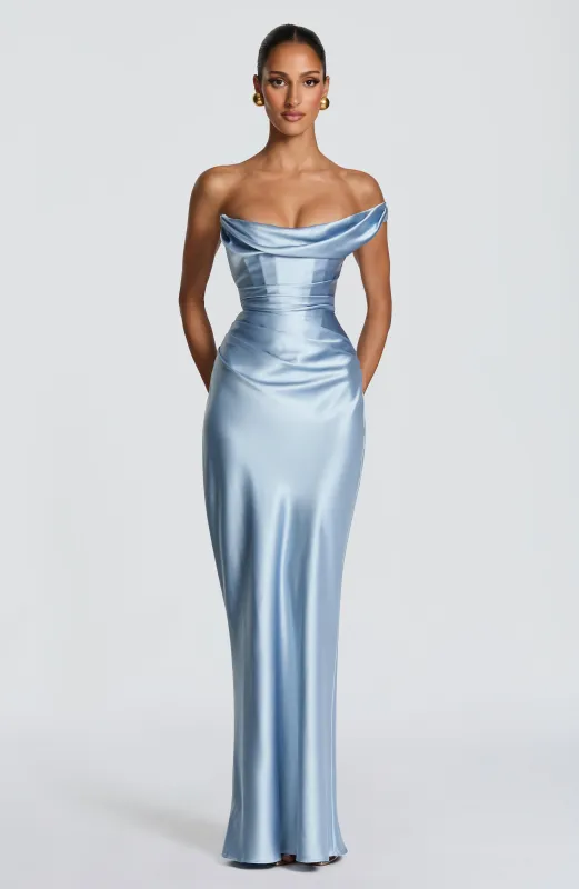 Thalassa Maxi Dress - Glacier Blue made by Babyboo Fashion