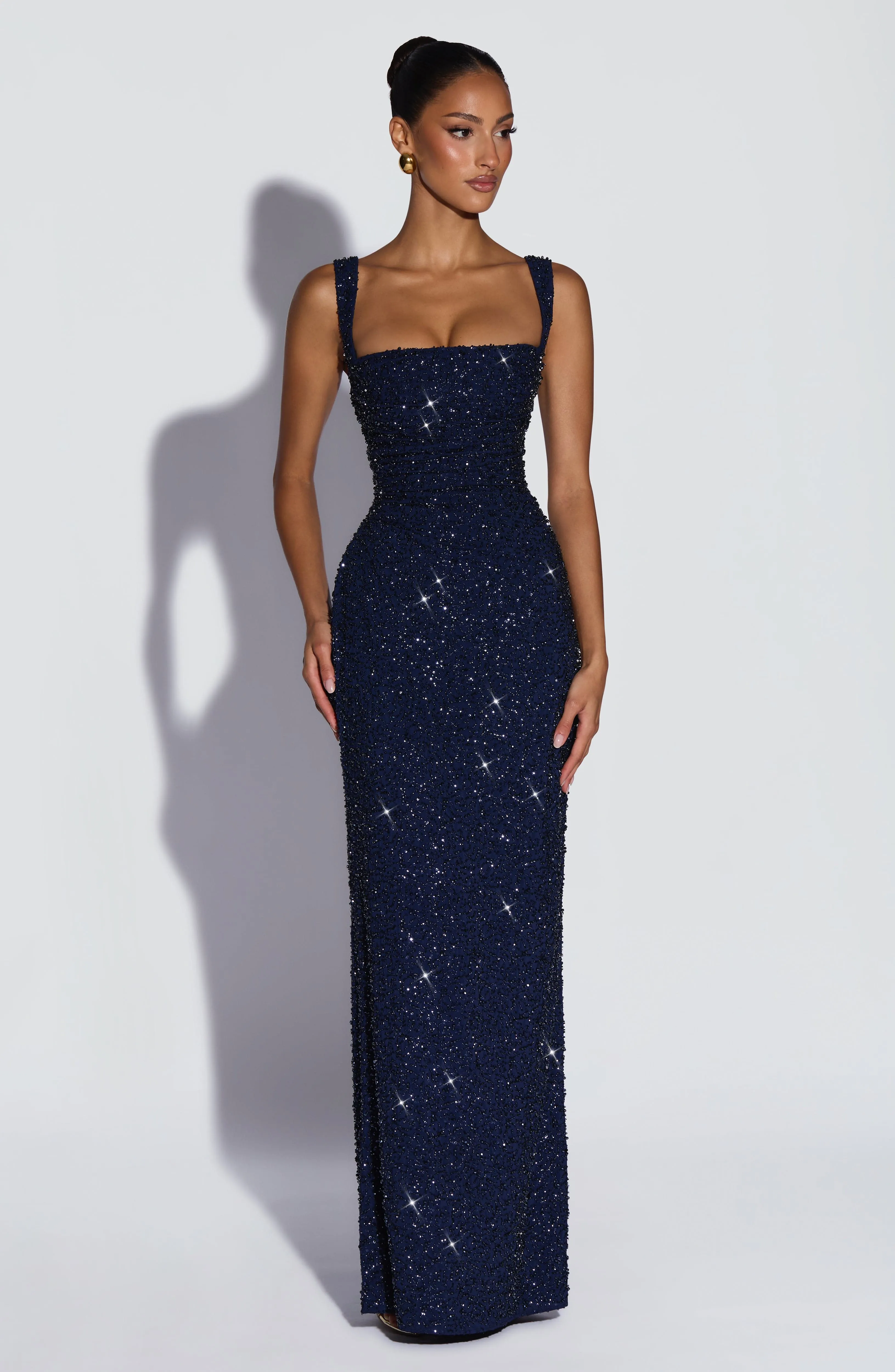 Calanthe Maxi Dress - Navy Sparkle sold by Babyboo Fashion